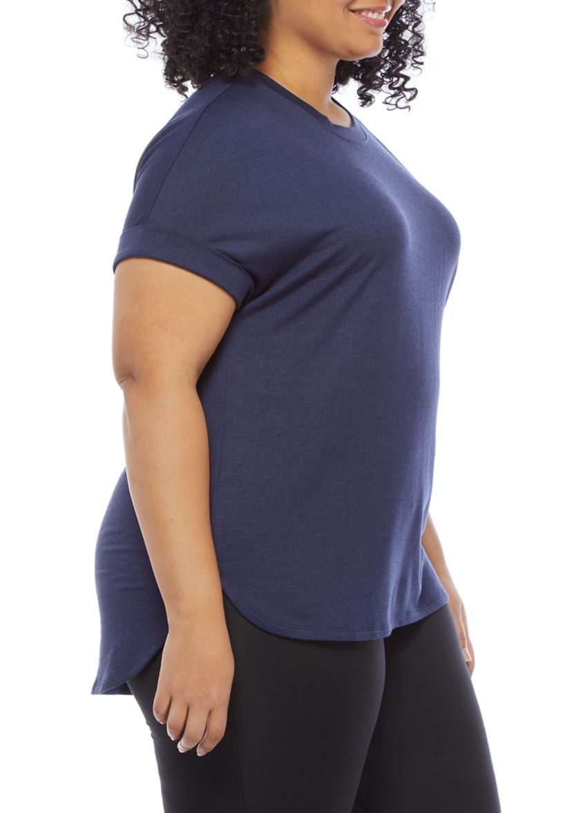 Plus Size Roll Sleeve Shirt 