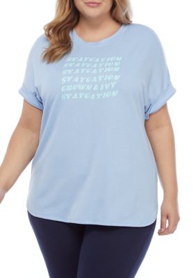 Crown & Ivy™ Plus Size Roll Sleeve Shirt | belk