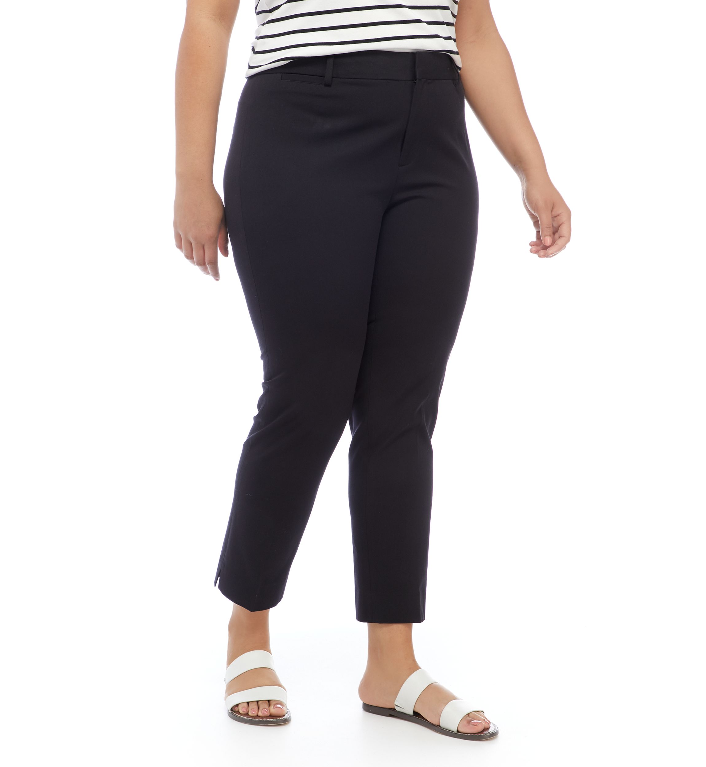 Plus Size Cary Fly Front Bi-Stretch Pants