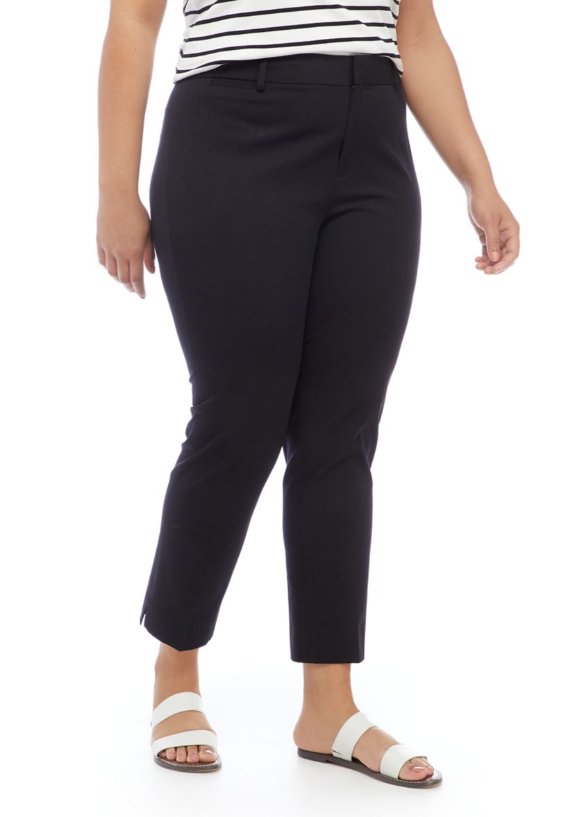 Plus Size Cary Fly Front Bi-Stretch Pants
