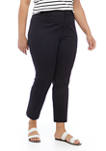  Plus Size Cary Bi Stretch Fly Front Pants - Short 
