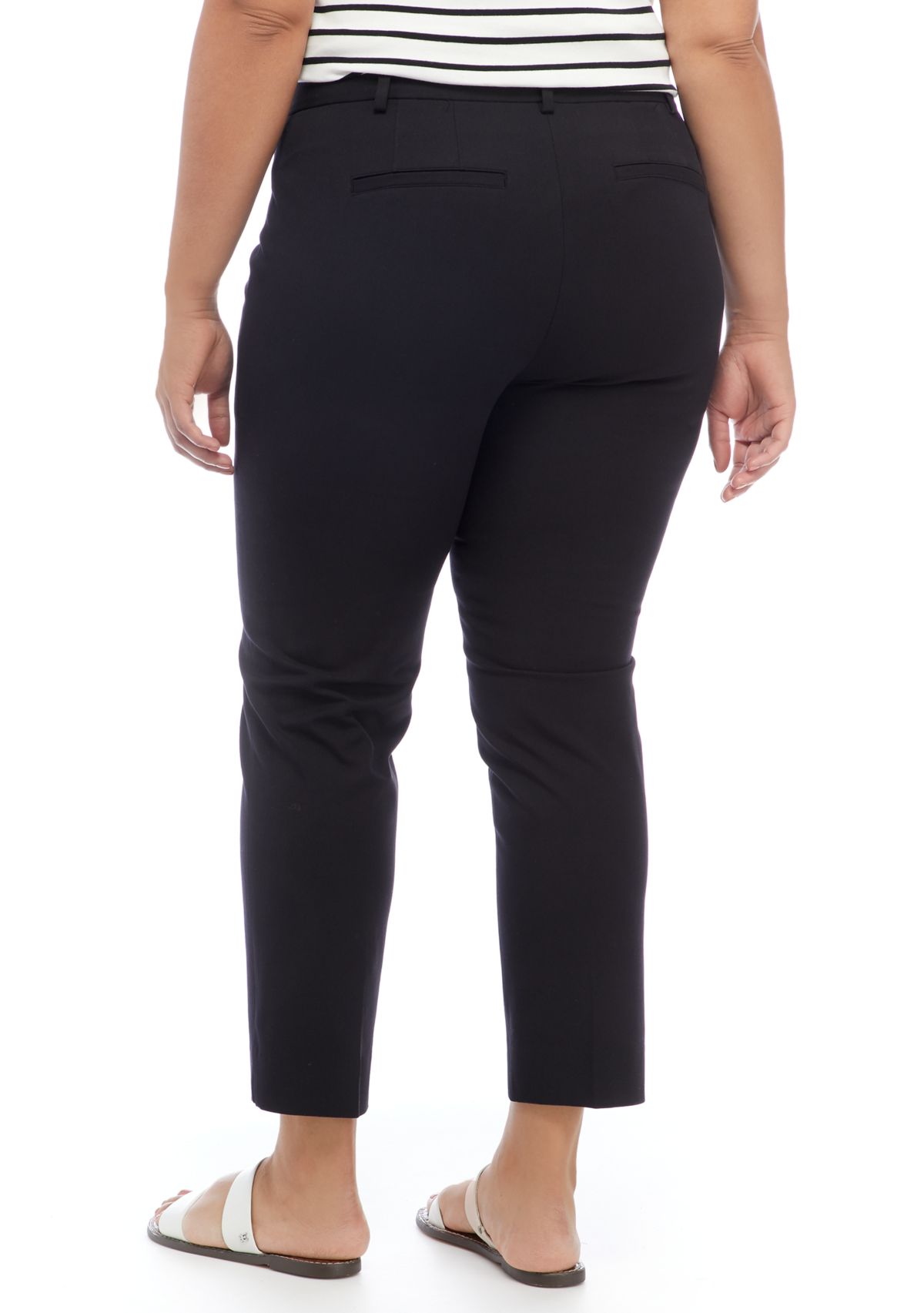  Plus Size Cary Bi Stretch Fly Front Pants - Short 