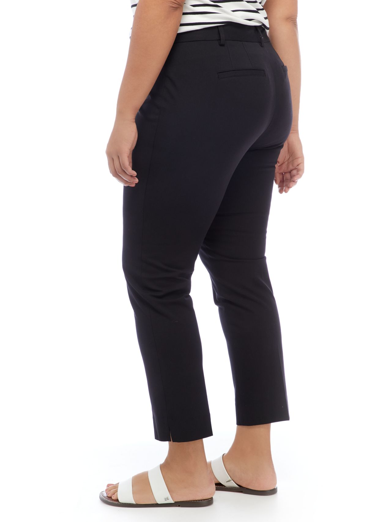  Plus Size Cary Bi Stretch Fly Front Pants - Short 