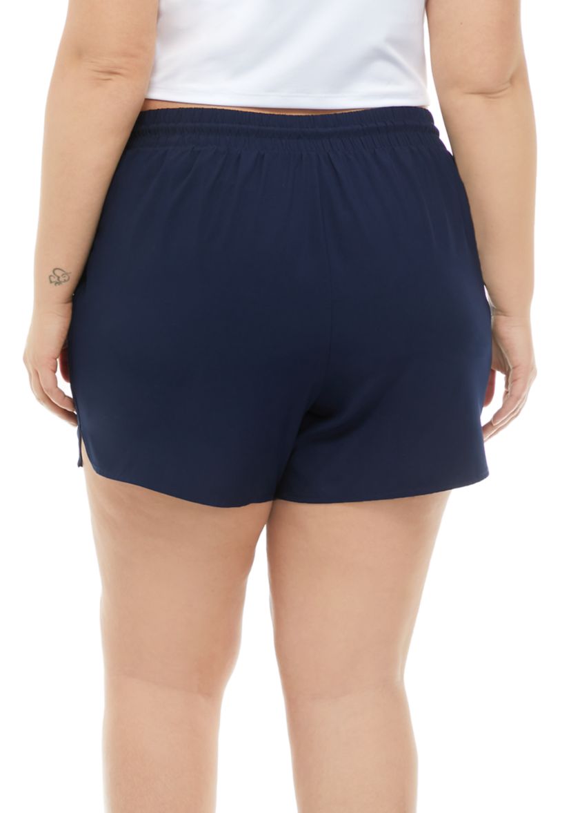 Plus Size Elastic Shorts