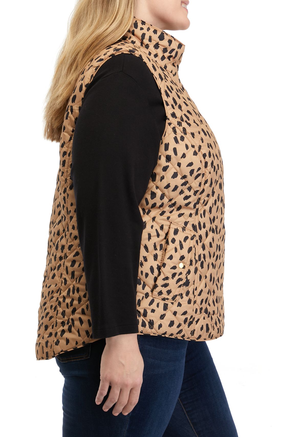 Plus Size Animal Printed Vest