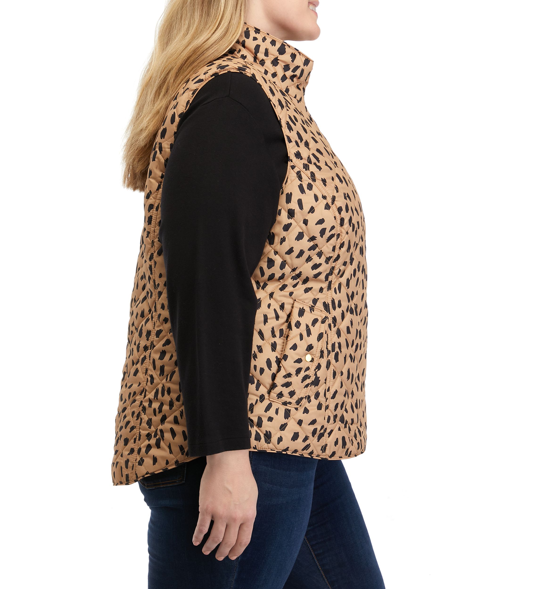 Plus Size Animal Printed Vest