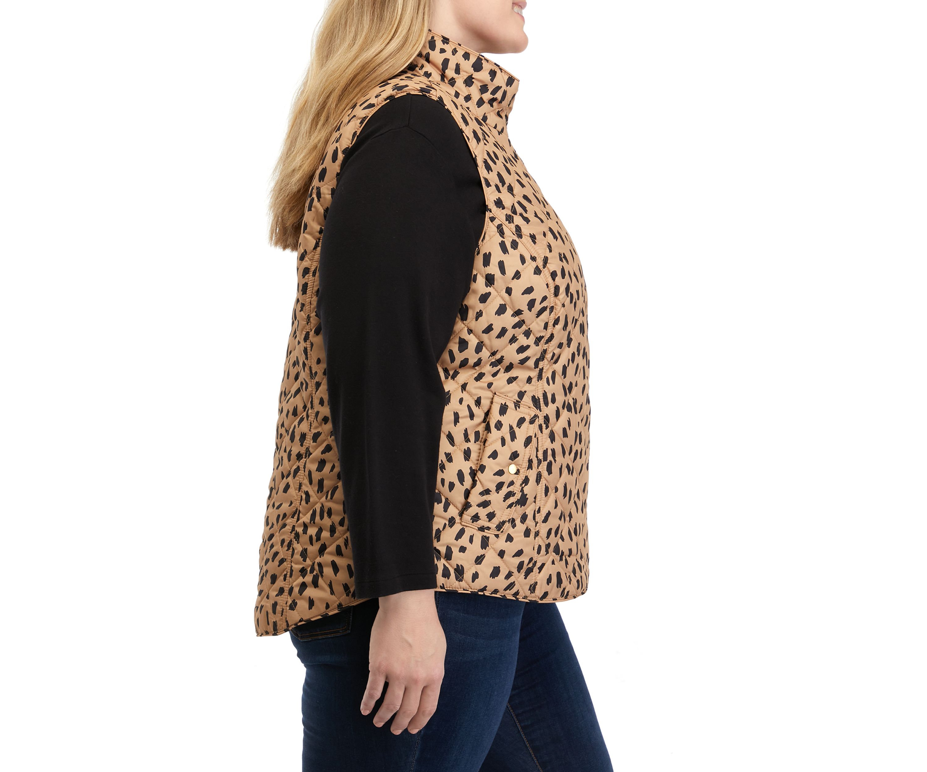 Plus Size Animal Printed Vest