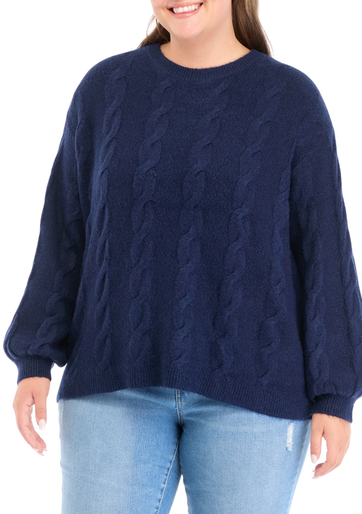 Plus Size Cable Knit Sweater