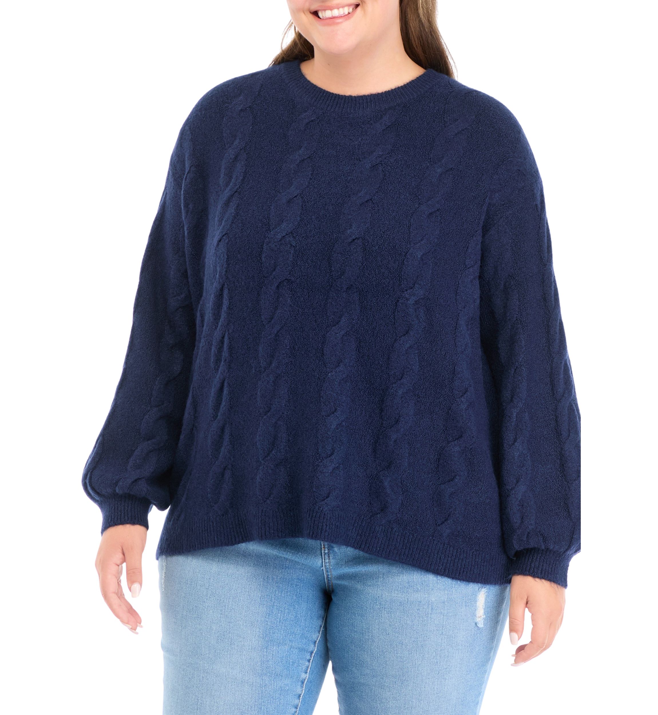 Plus Size Cable Knit Sweater