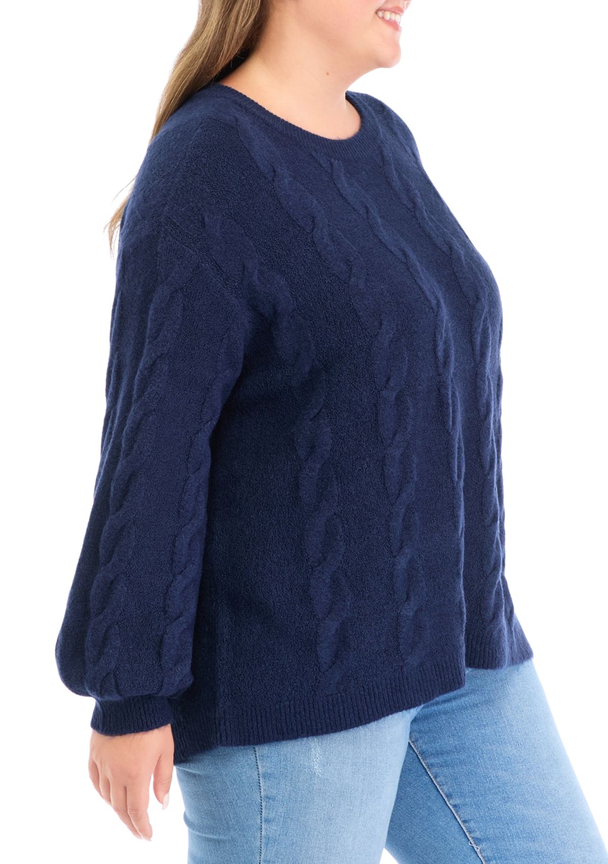 Plus Size Cable Knit Sweater