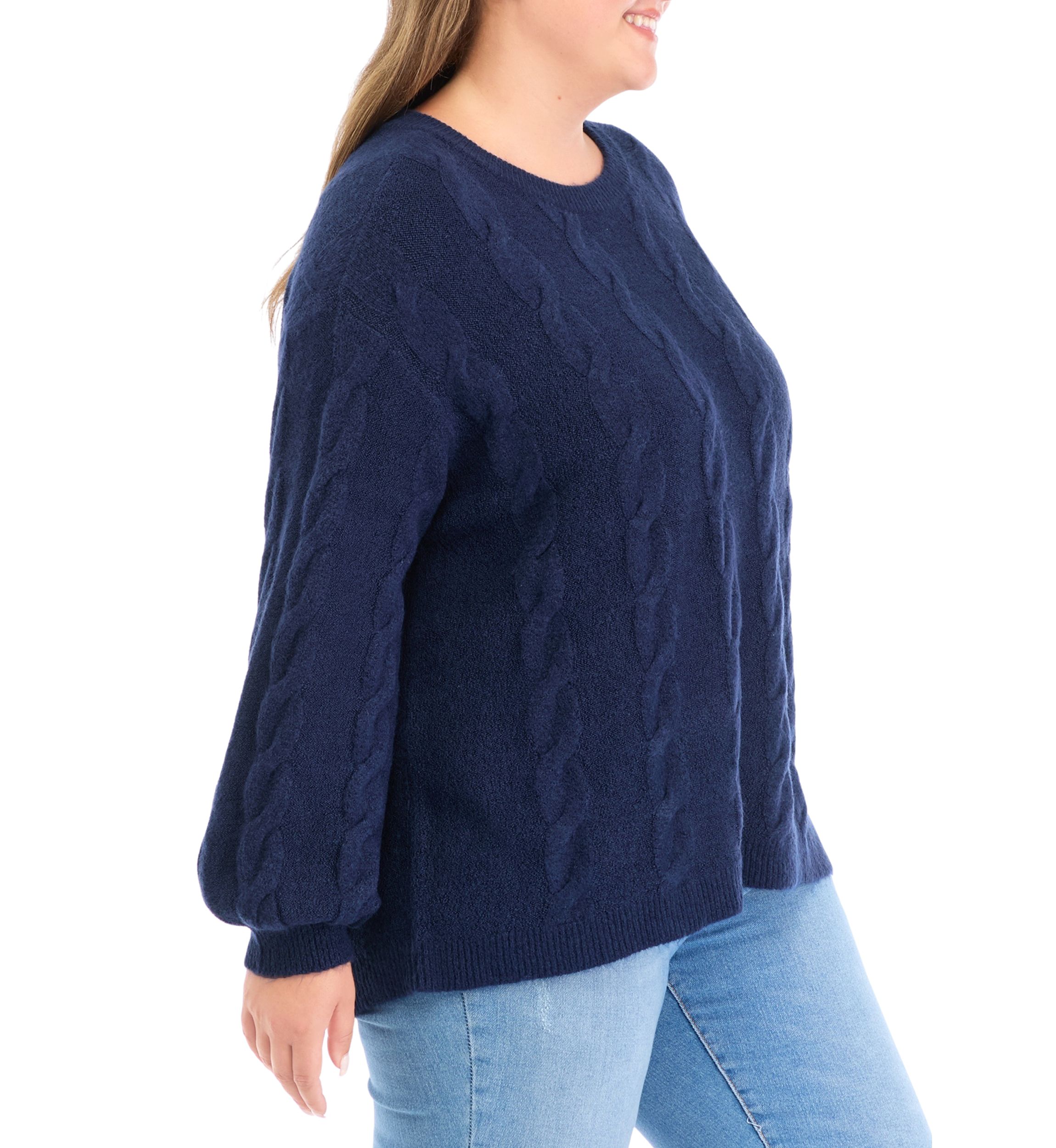 Plus Size Cable Knit Sweater