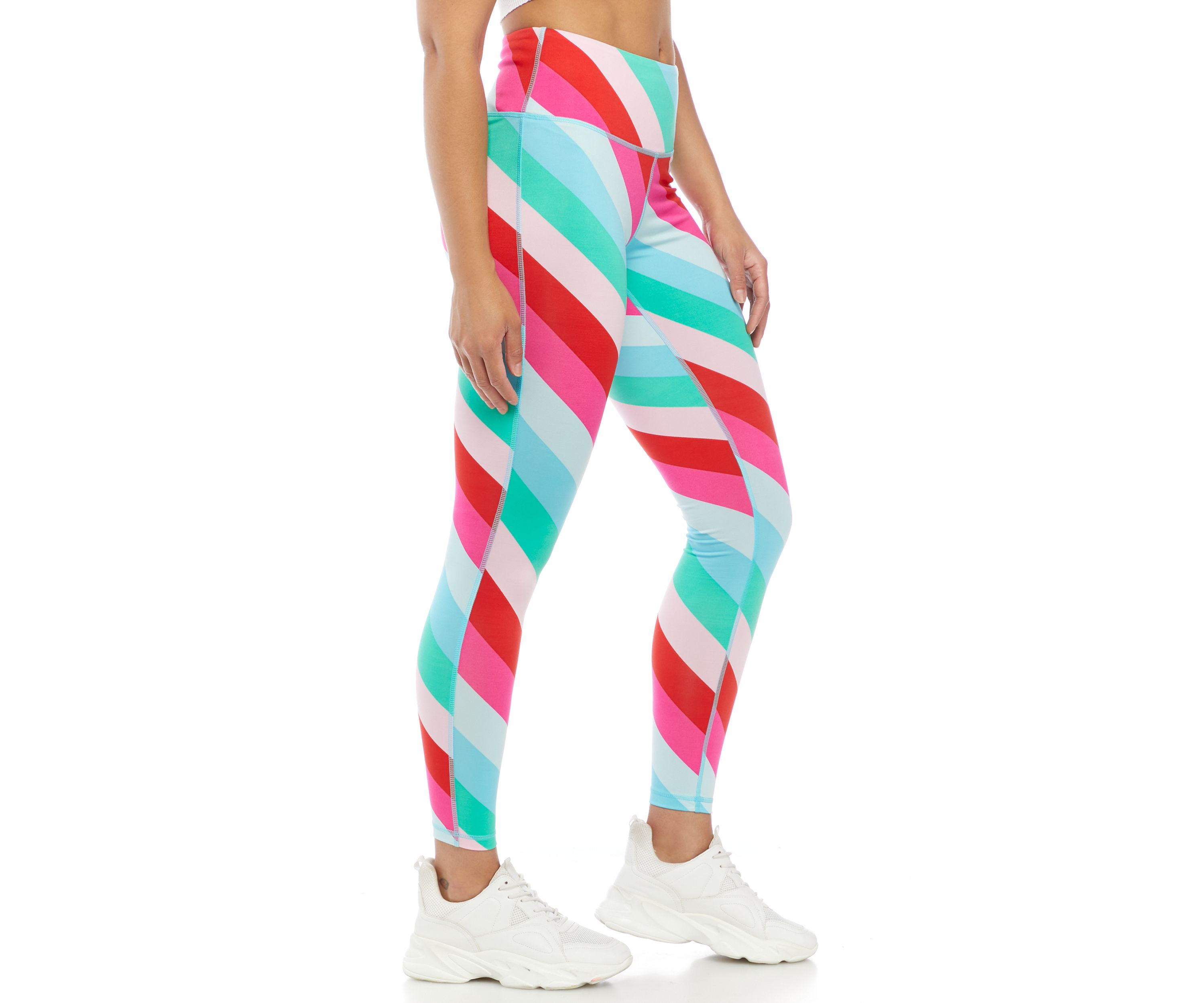 Womens Striped Leggings