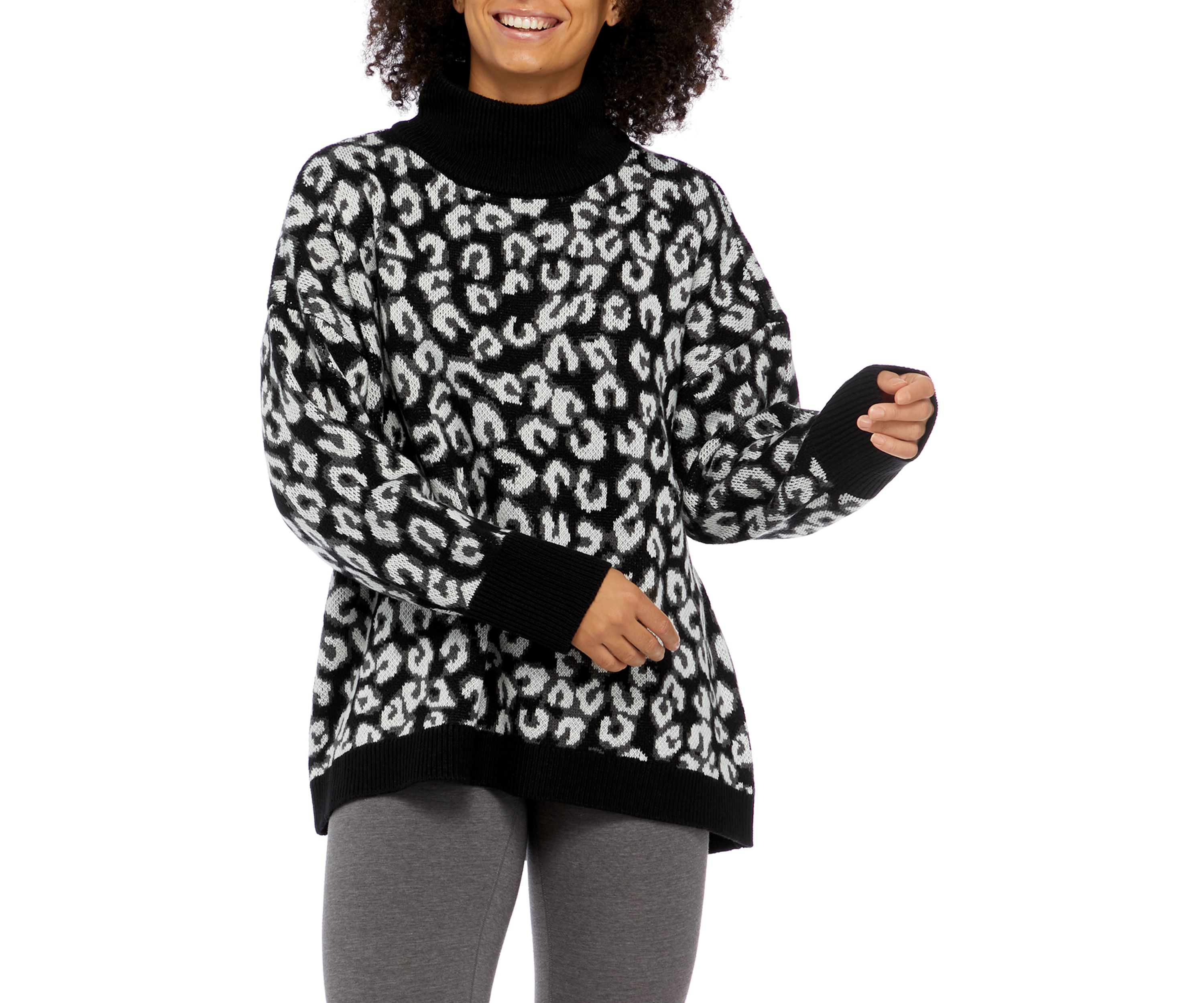 Printed Tunic Sweater