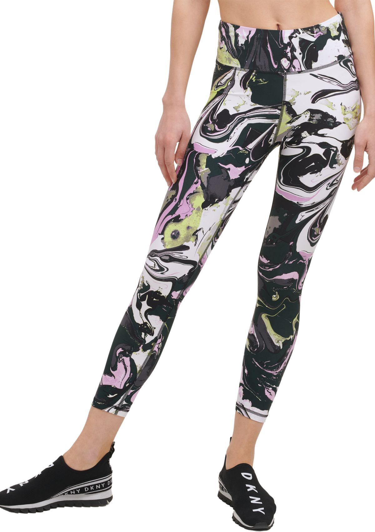 Sport Marble Print High Waist Leggings
