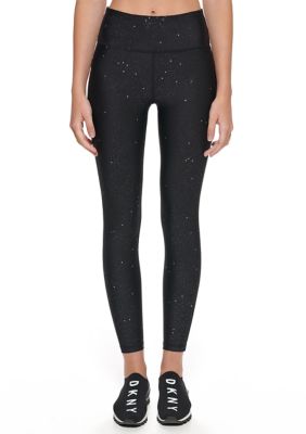 DKNY Sport Star Sparkle High Waist 7/8 Tight Leggings with Pockets