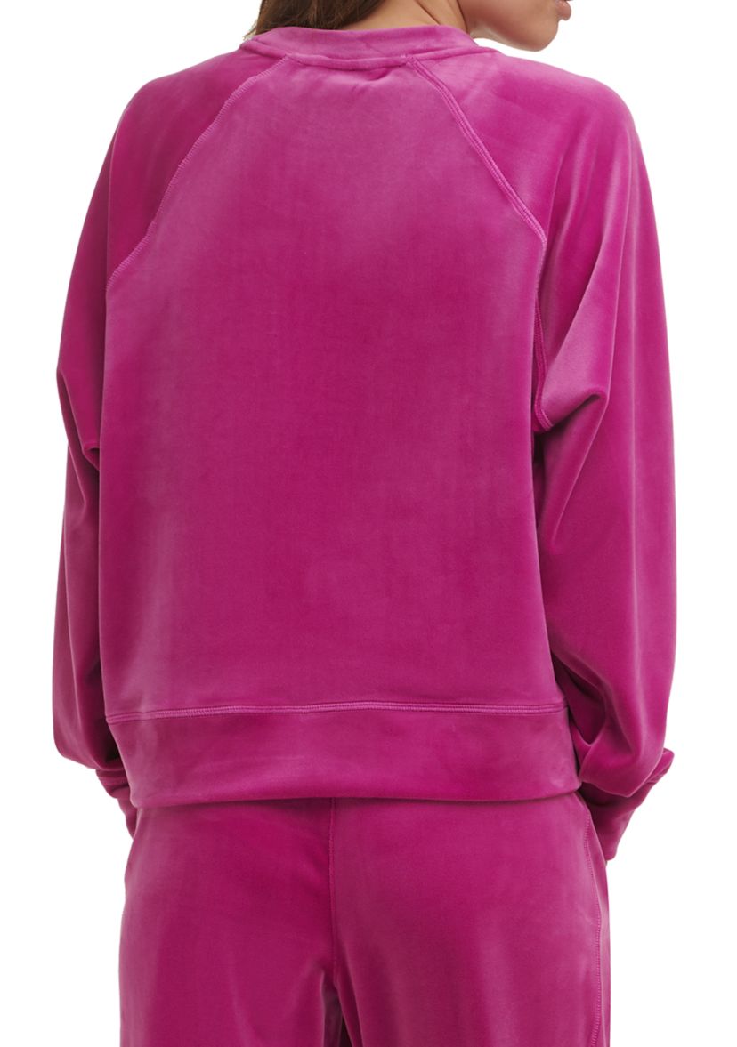  Velour Crew Neck Pullover