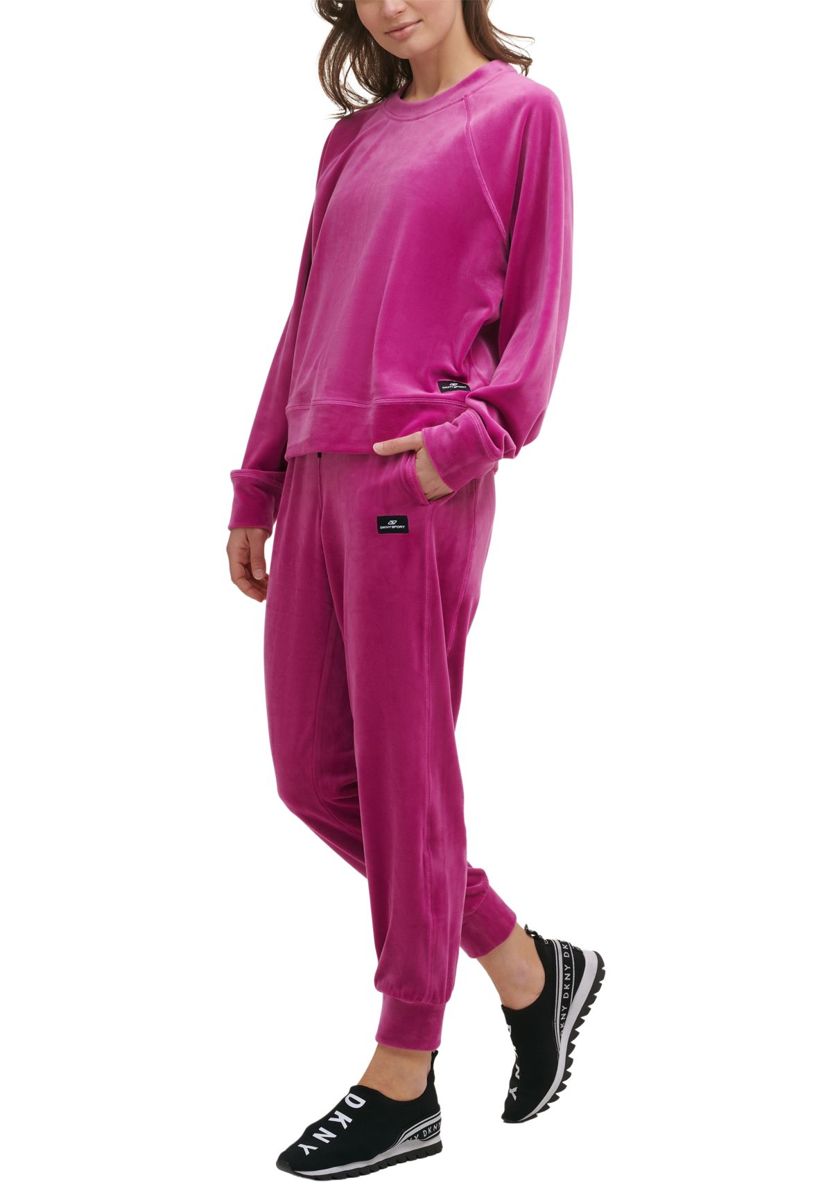  Velour Crew Neck Pullover