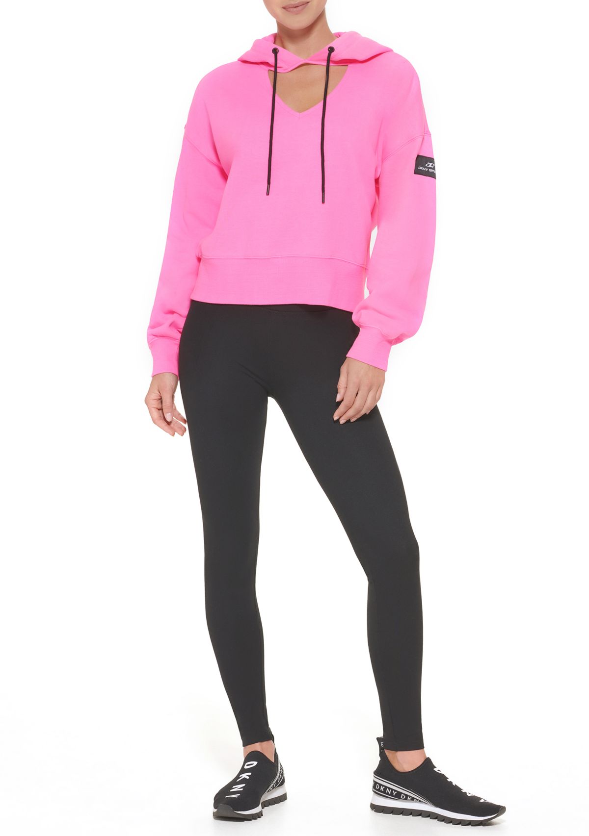 Womens Long Sleeve Front Cutout Hoodie