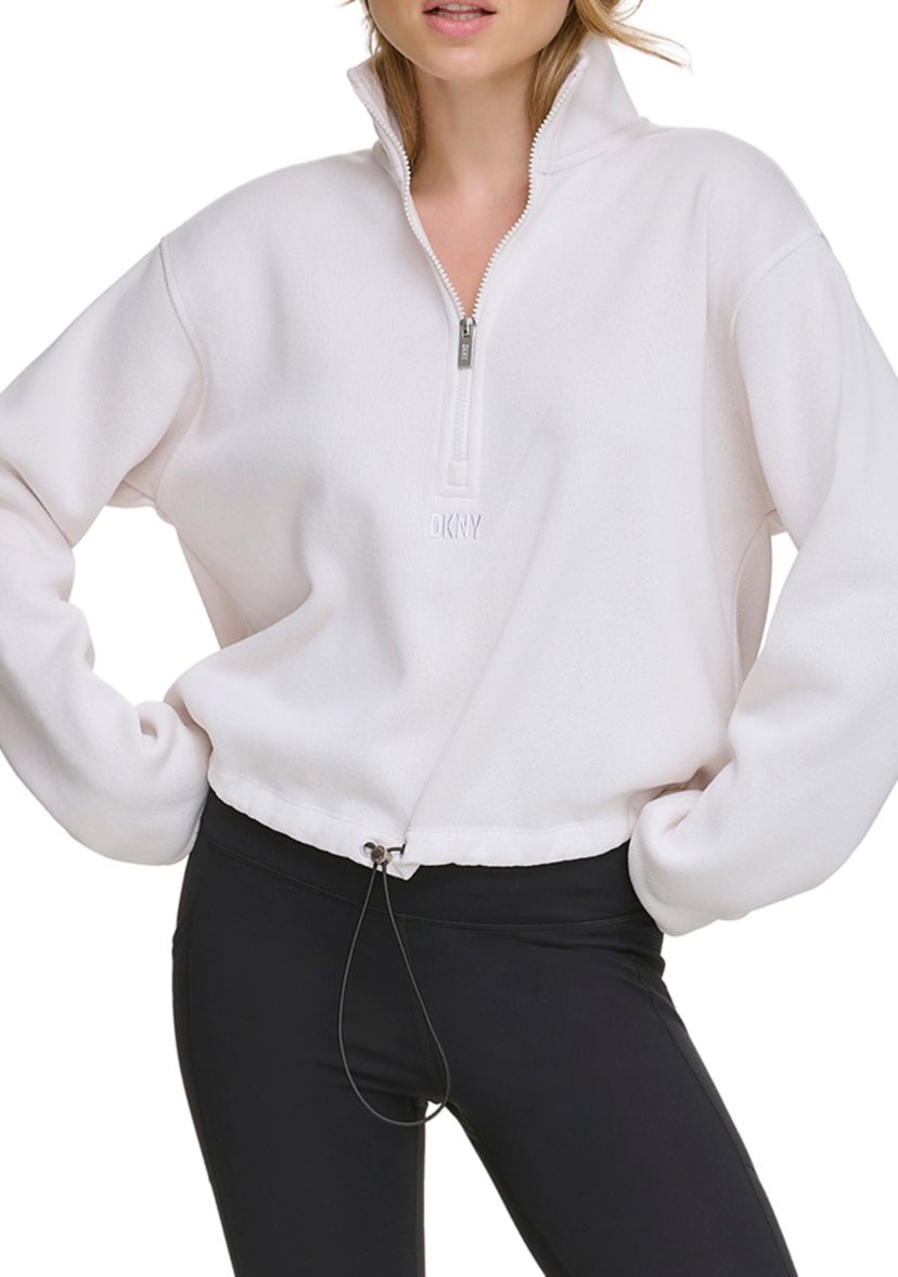 Womens Half Zip Fleece Pullover Sweater
