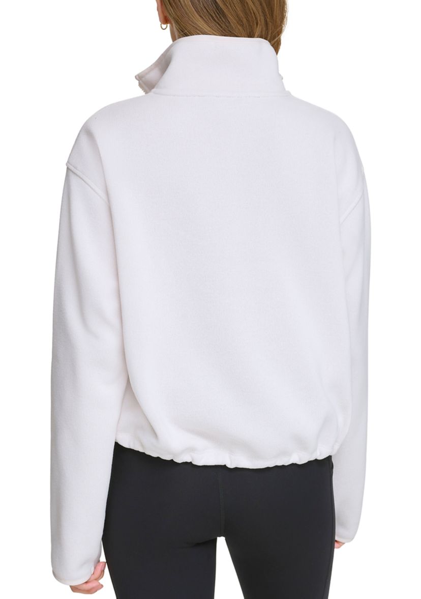 Womens Half Zip Fleece Pullover Sweater