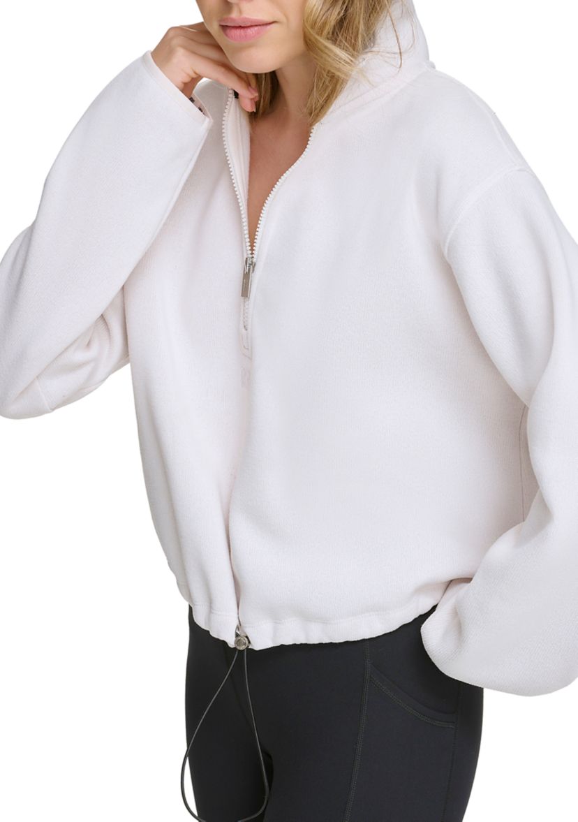 Womens Half Zip Fleece Pullover Sweater