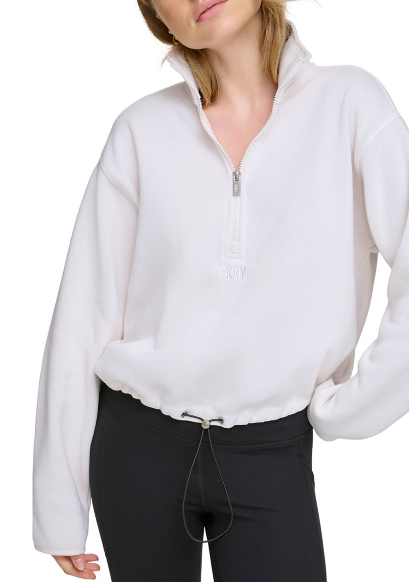 Womens Half Zip Fleece Pullover Sweater