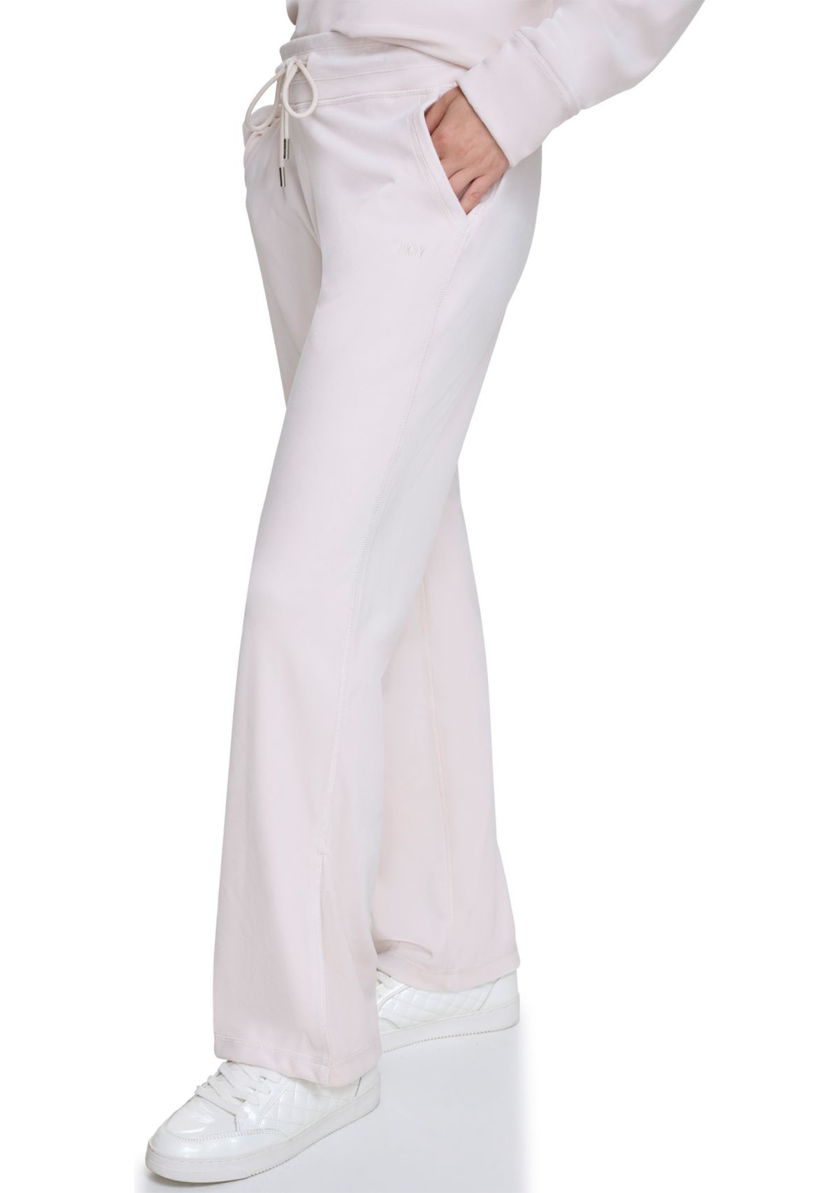 Platinum Velour Track Pants with Split