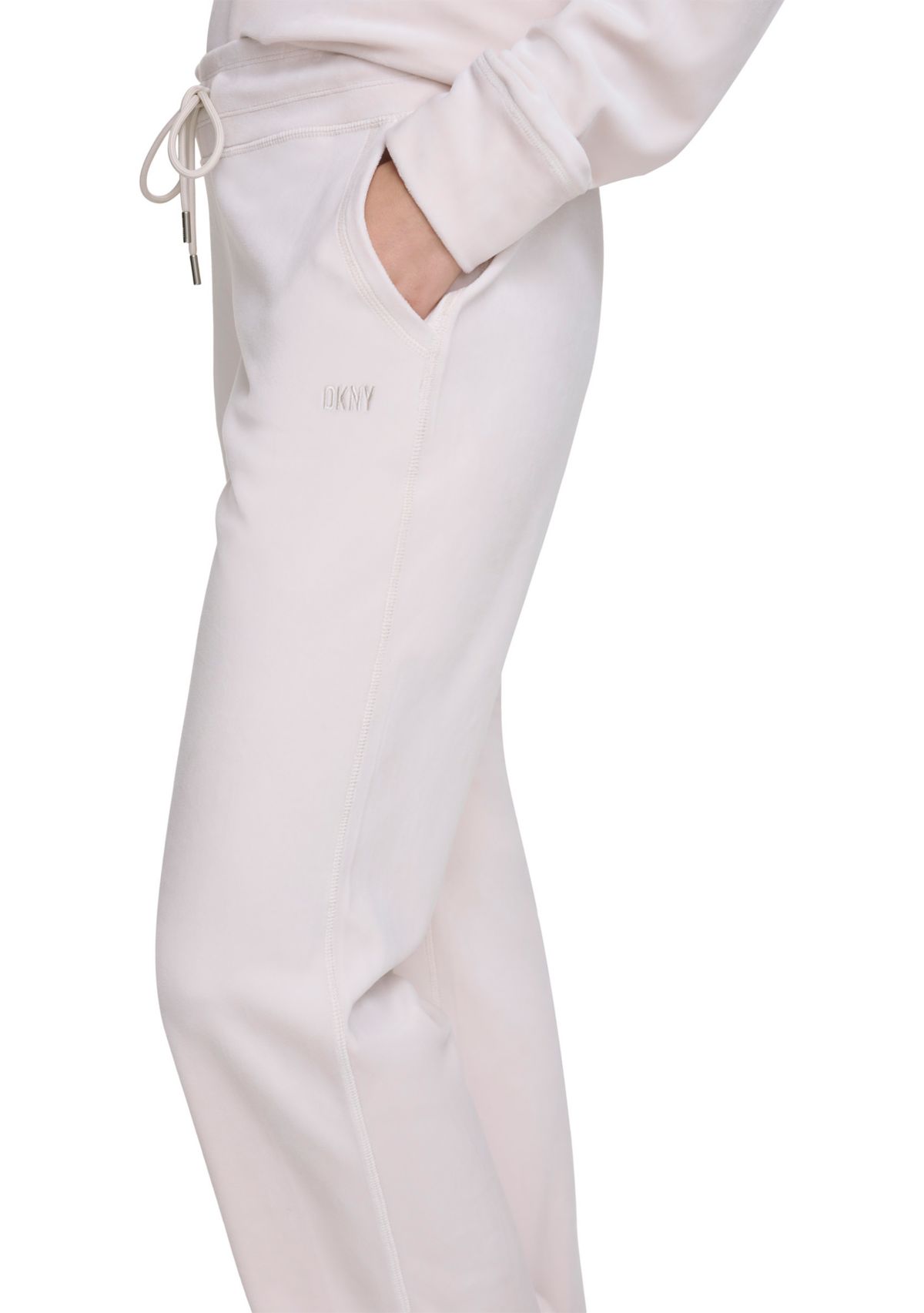 Platinum Velour Track Pants with Split