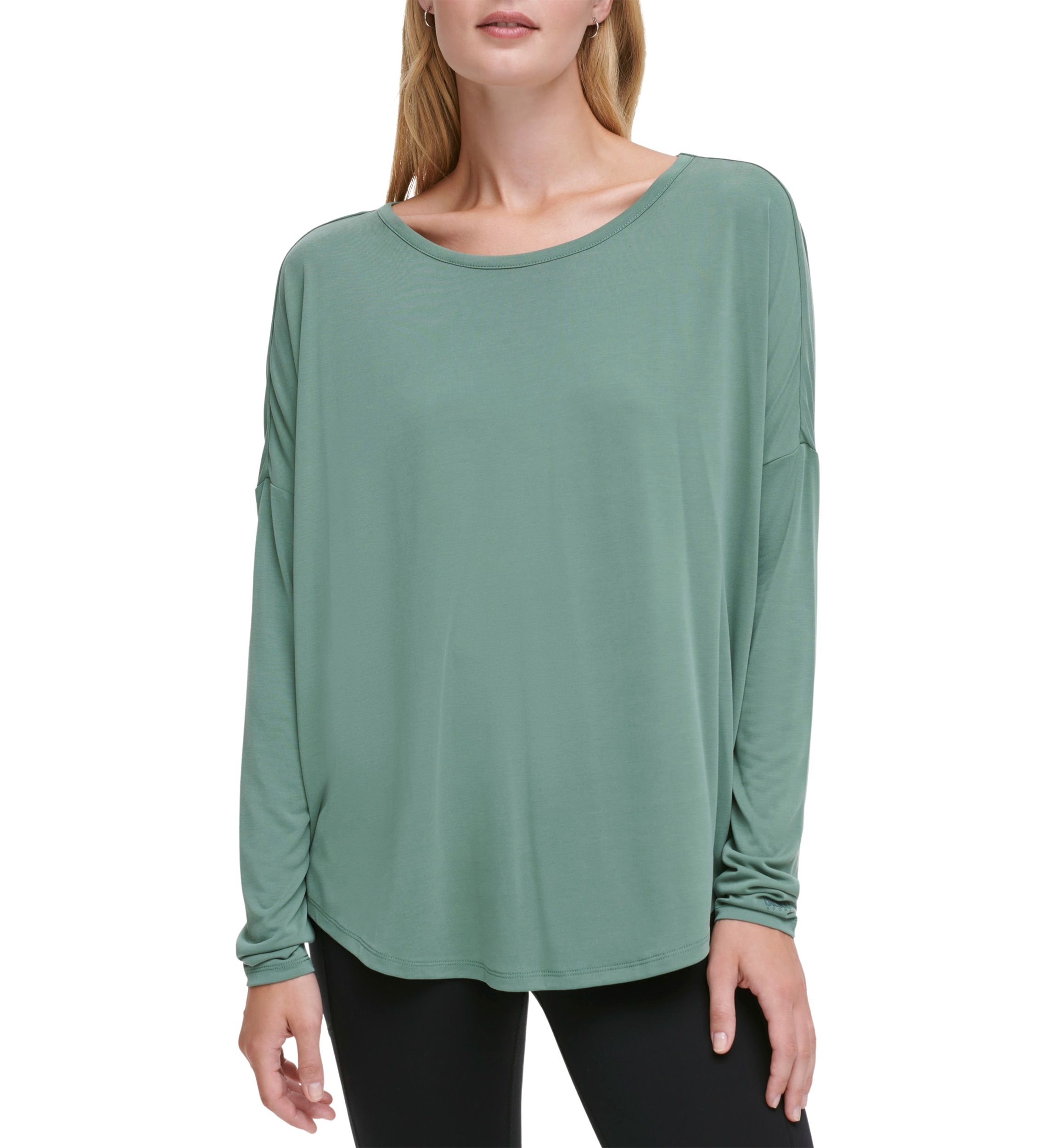 Oversized Long Sleeve Top with Open Back