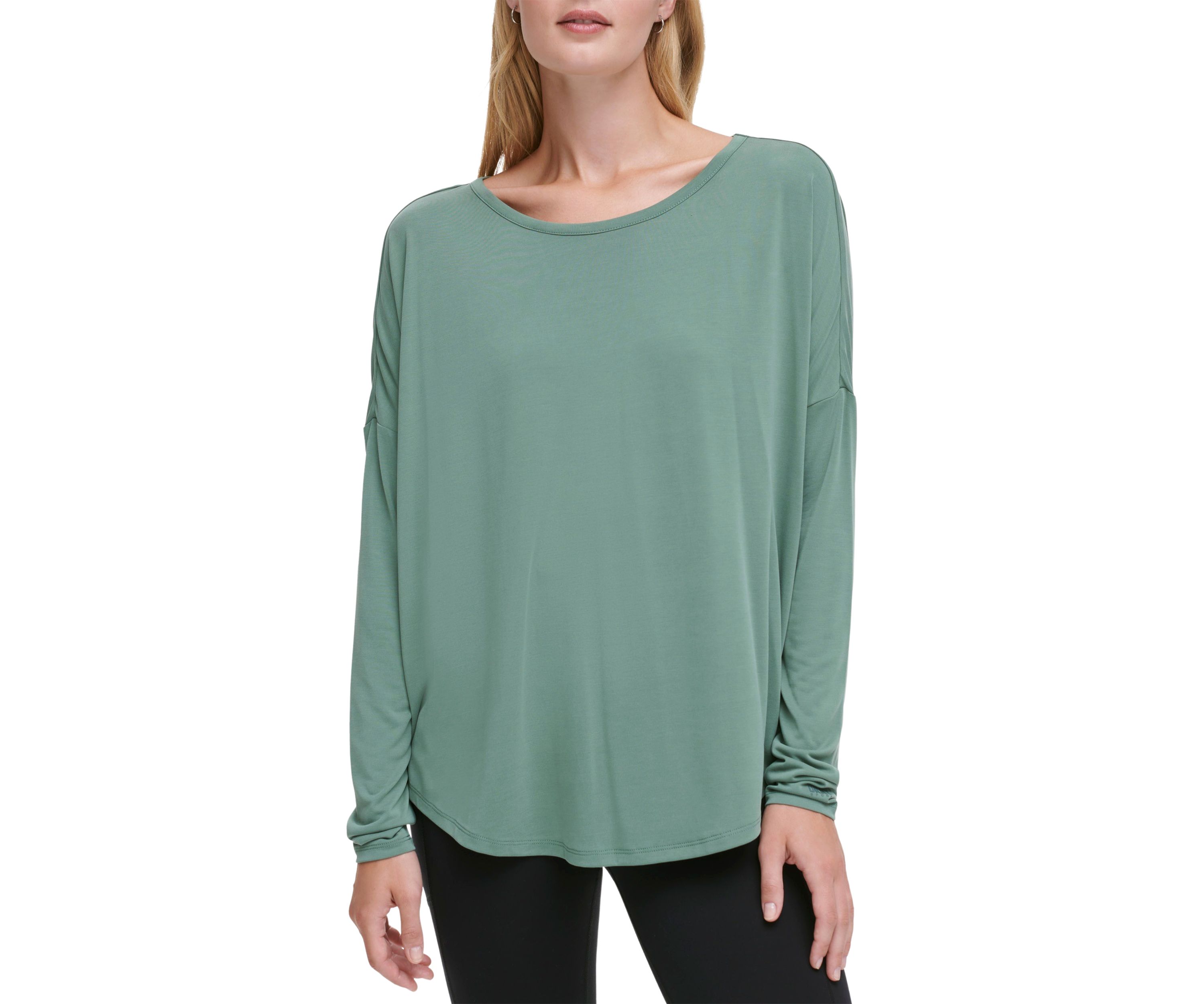 Oversized Long Sleeve Top with Open Back