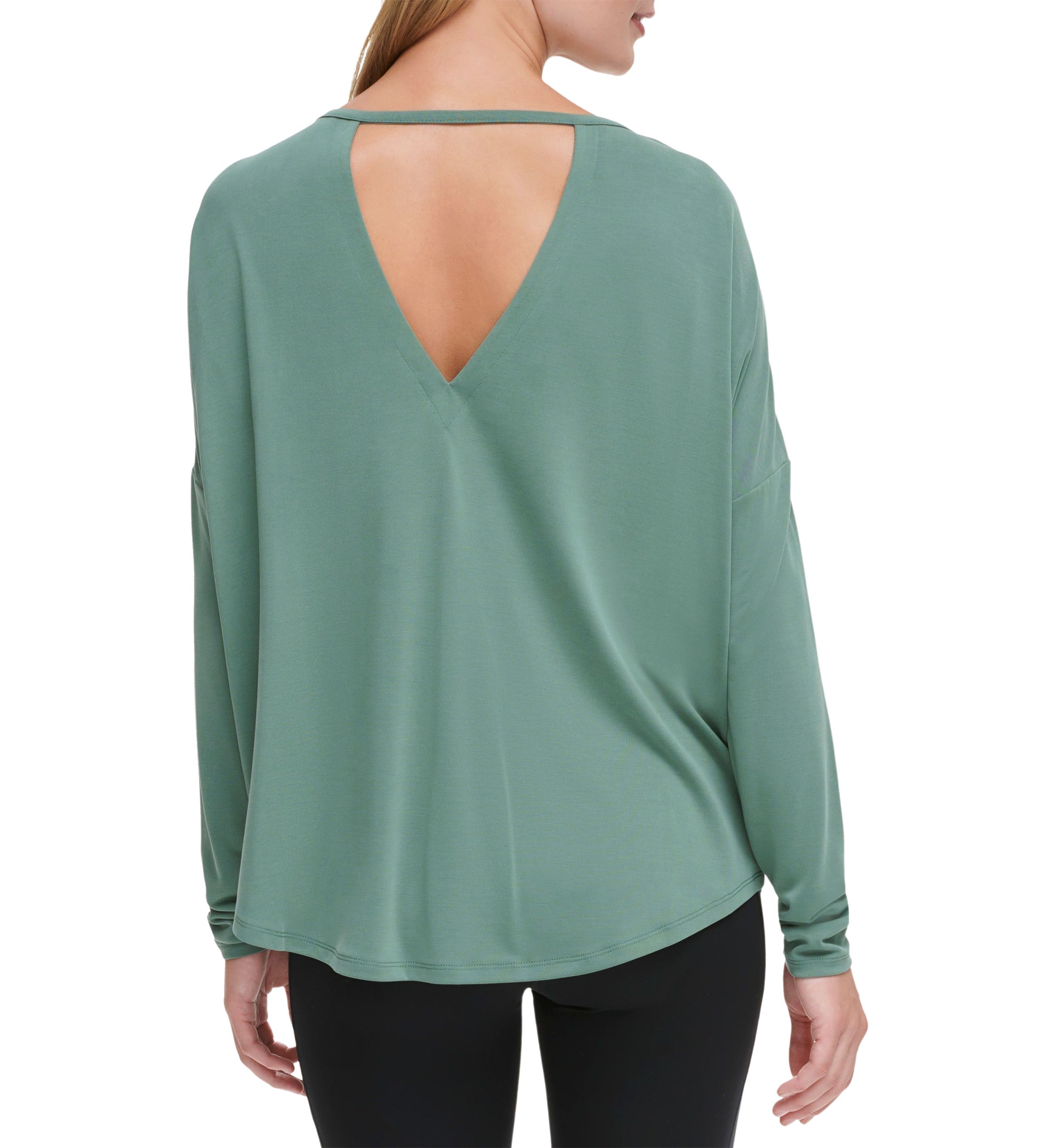 Oversized Long Sleeve Top with Open Back