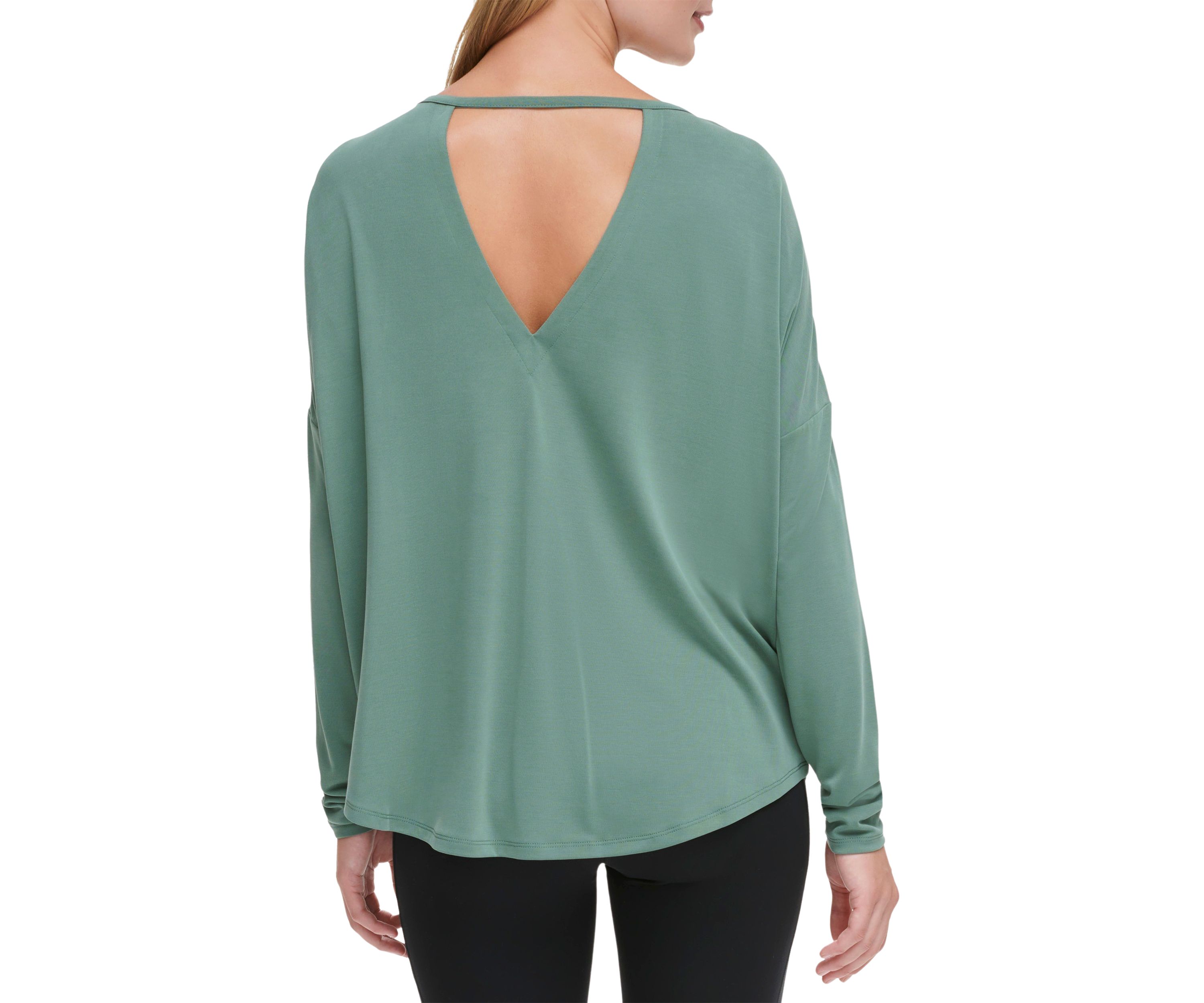 Oversized Long Sleeve Top with Open Back