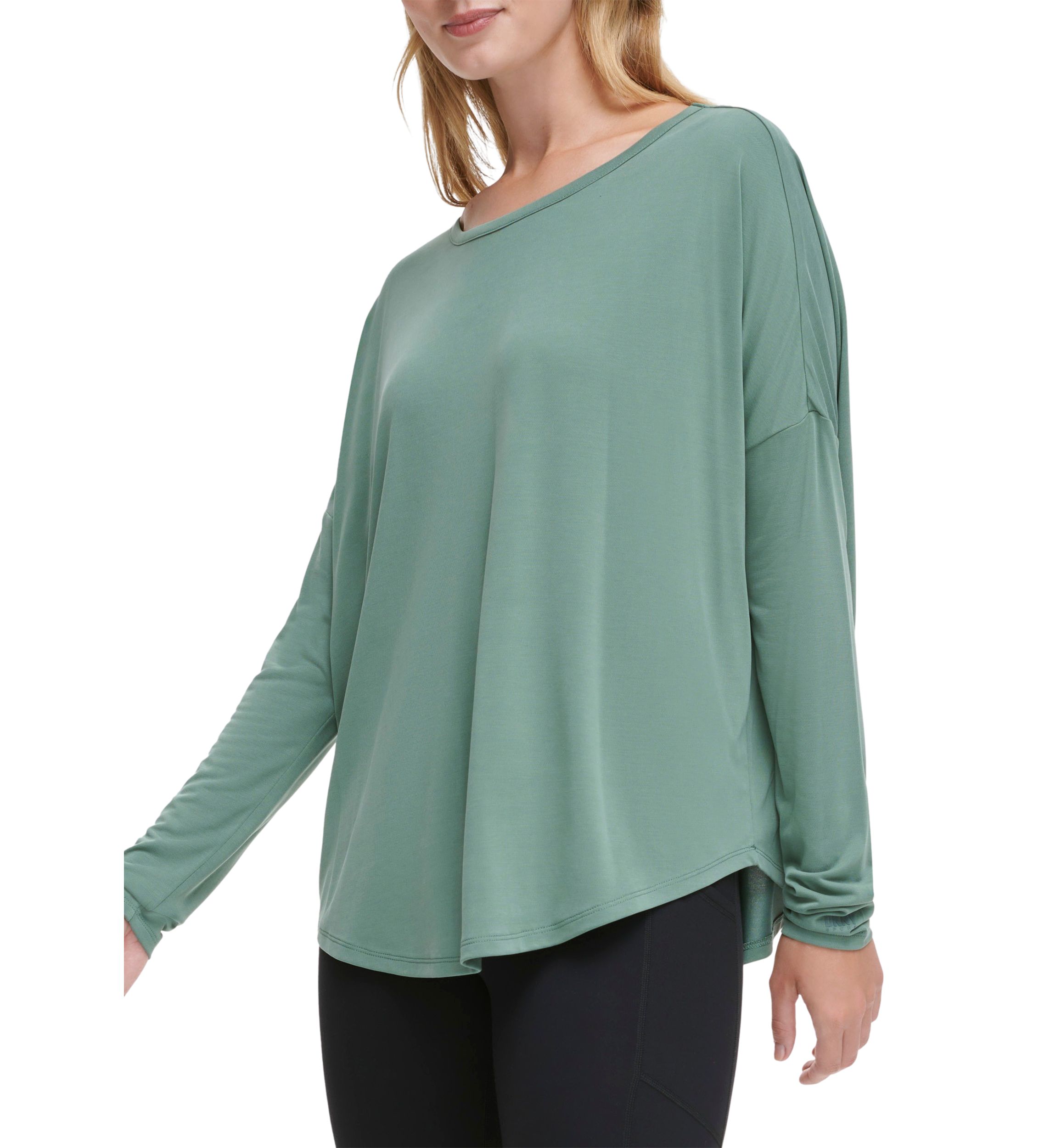 Oversized Long Sleeve Top with Open Back