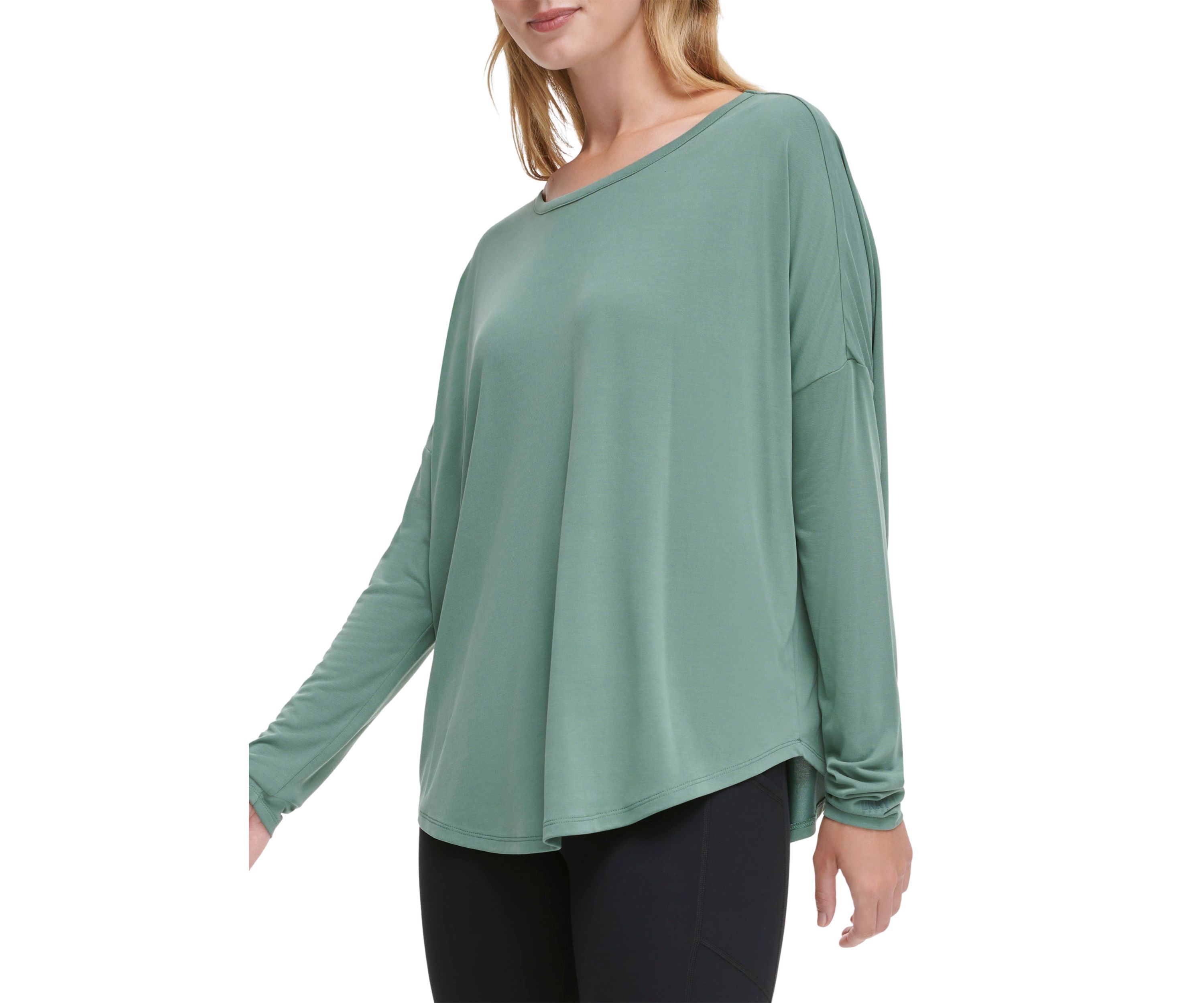 Oversized Long Sleeve Top with Open Back
