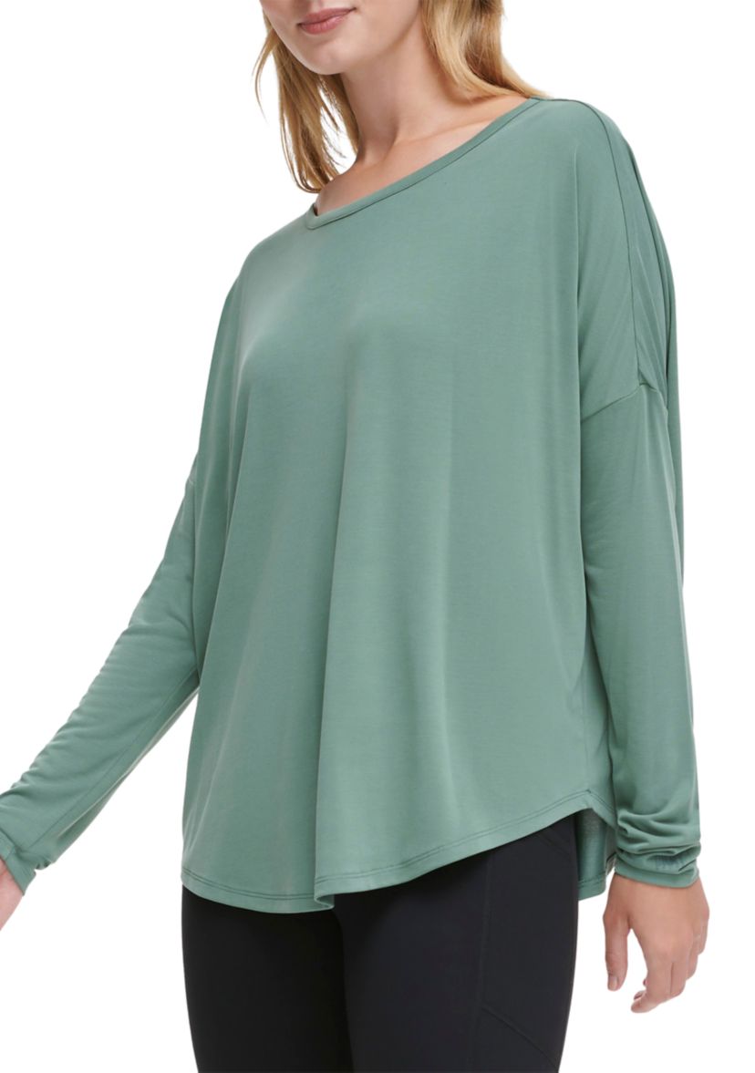 Oversized Long Sleeve Top with Open Back