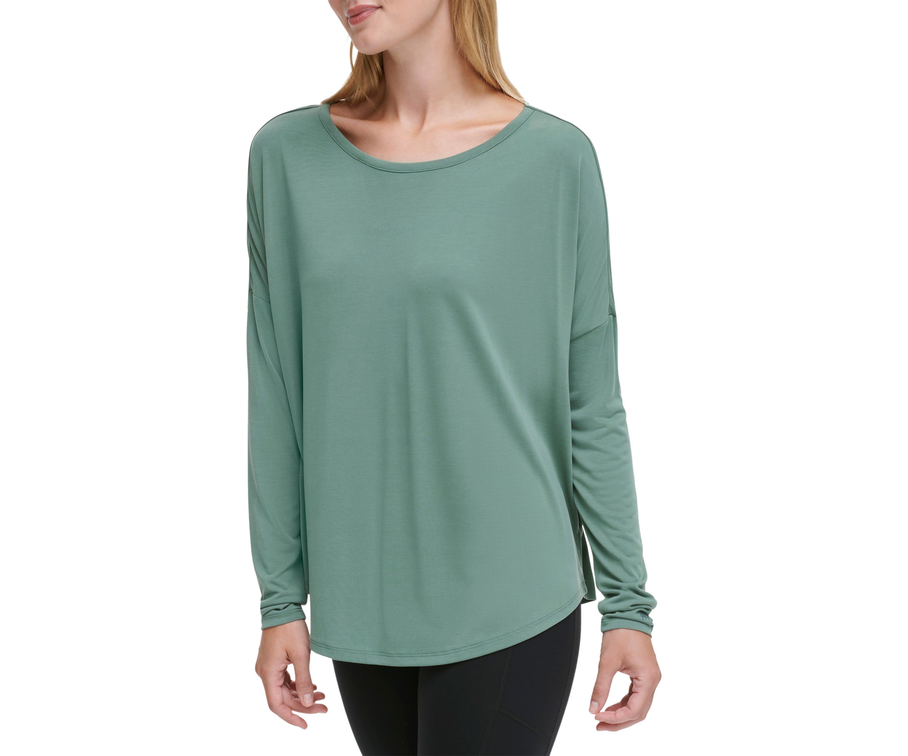 Oversized Long Sleeve Top with Open Back