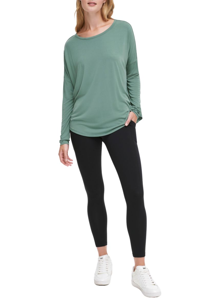 Oversized Long Sleeve Top with Open Back