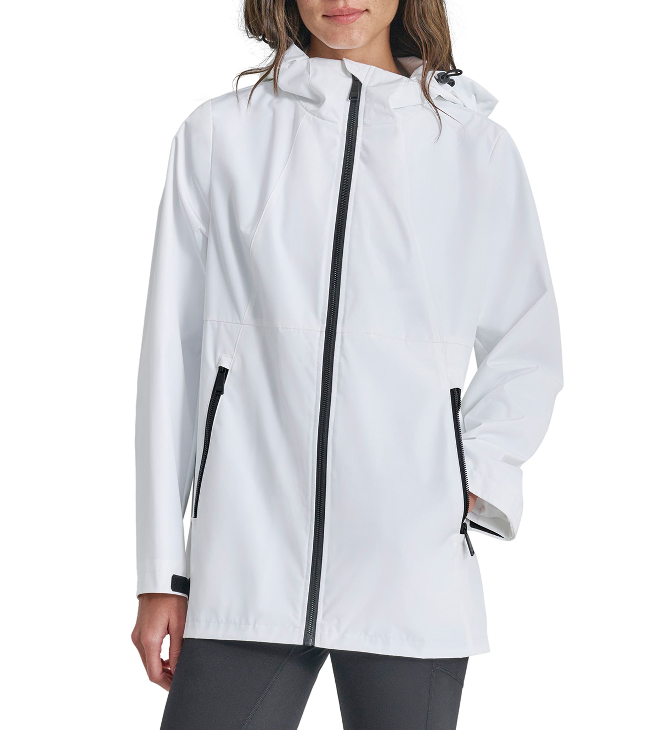 Womens Hooded Full Zip Spectator Jacket with Velcro® Cuff Detail