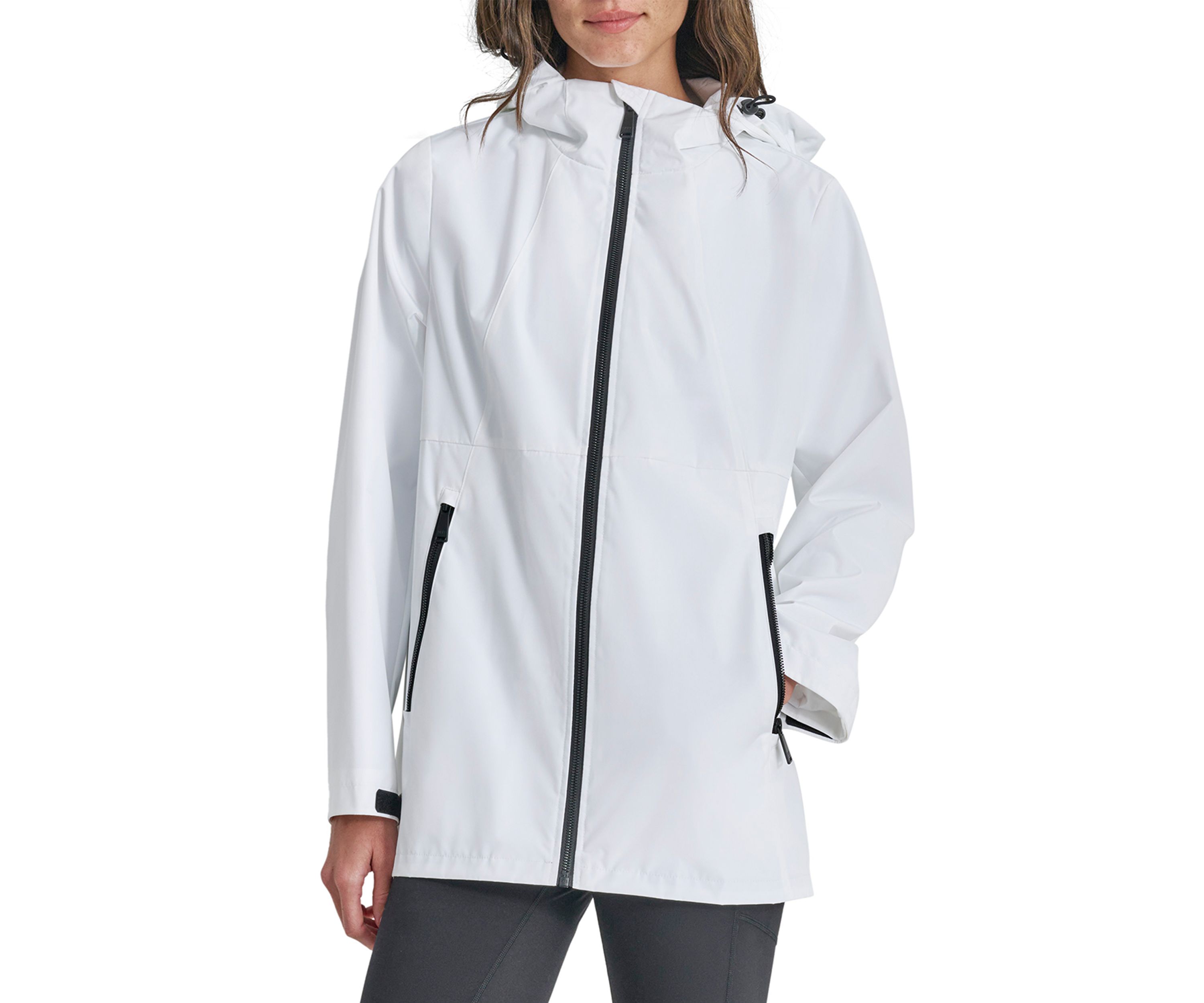 Womens Hooded Full Zip Spectator Jacket with Velcro® Cuff Detail