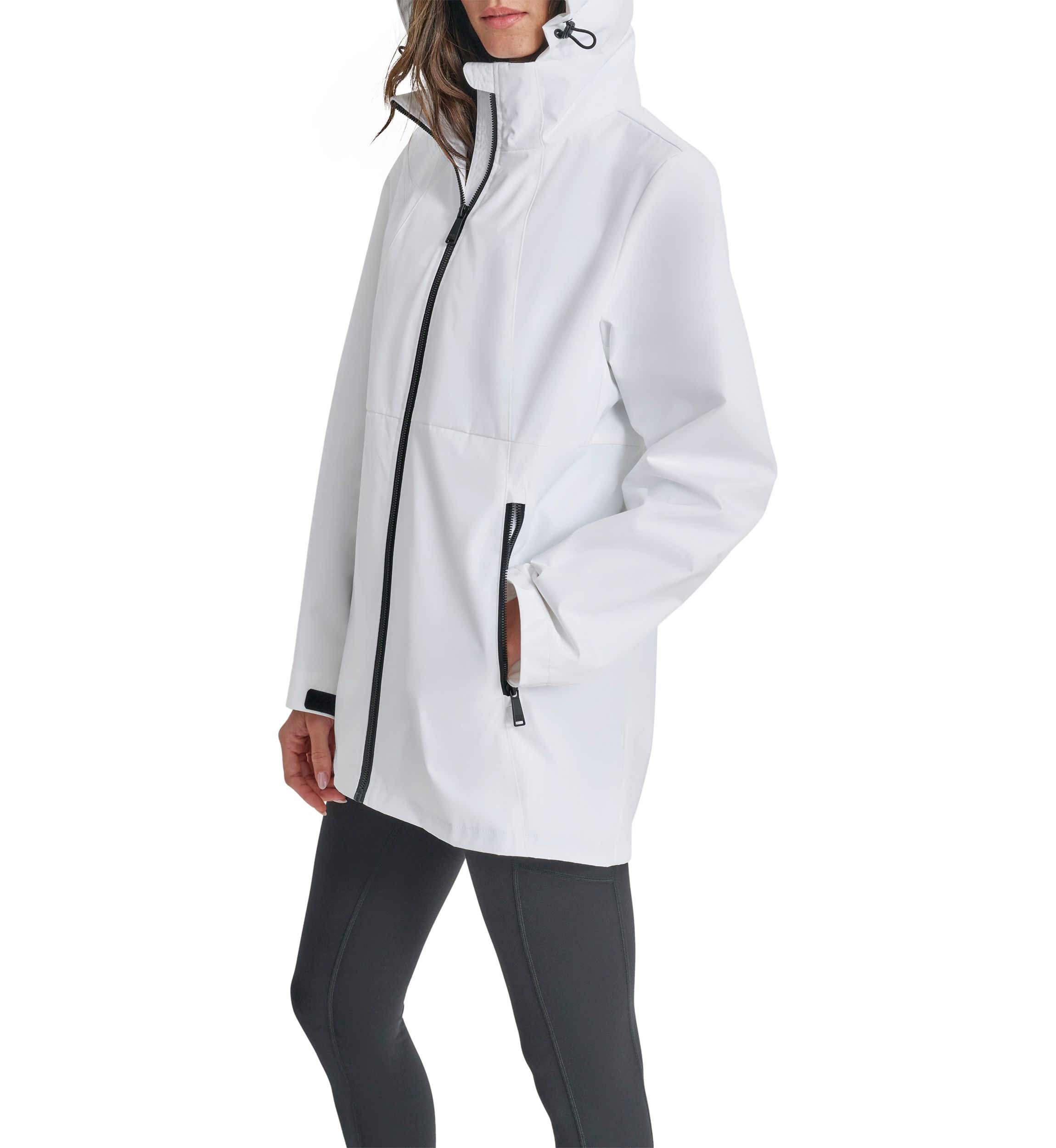 Womens Hooded Full Zip Spectator Jacket with Velcro® Cuff Detail