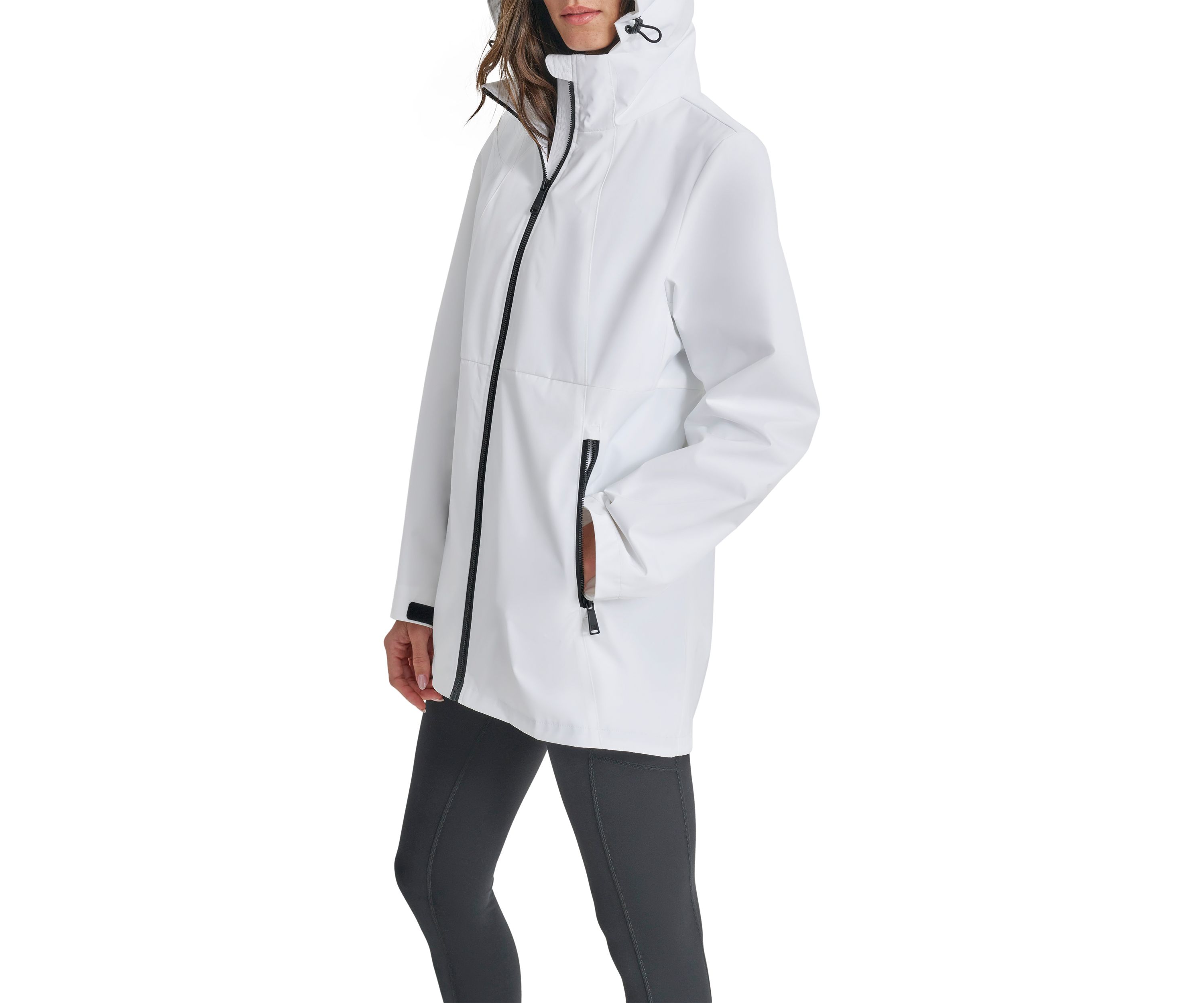 Womens Hooded Full Zip Spectator Jacket with Velcro® Cuff Detail