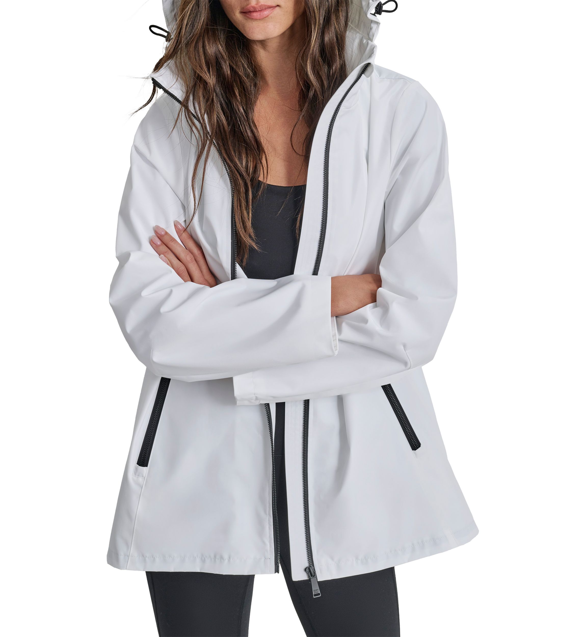 Womens Hooded Full Zip Spectator Jacket with Velcro® Cuff Detail