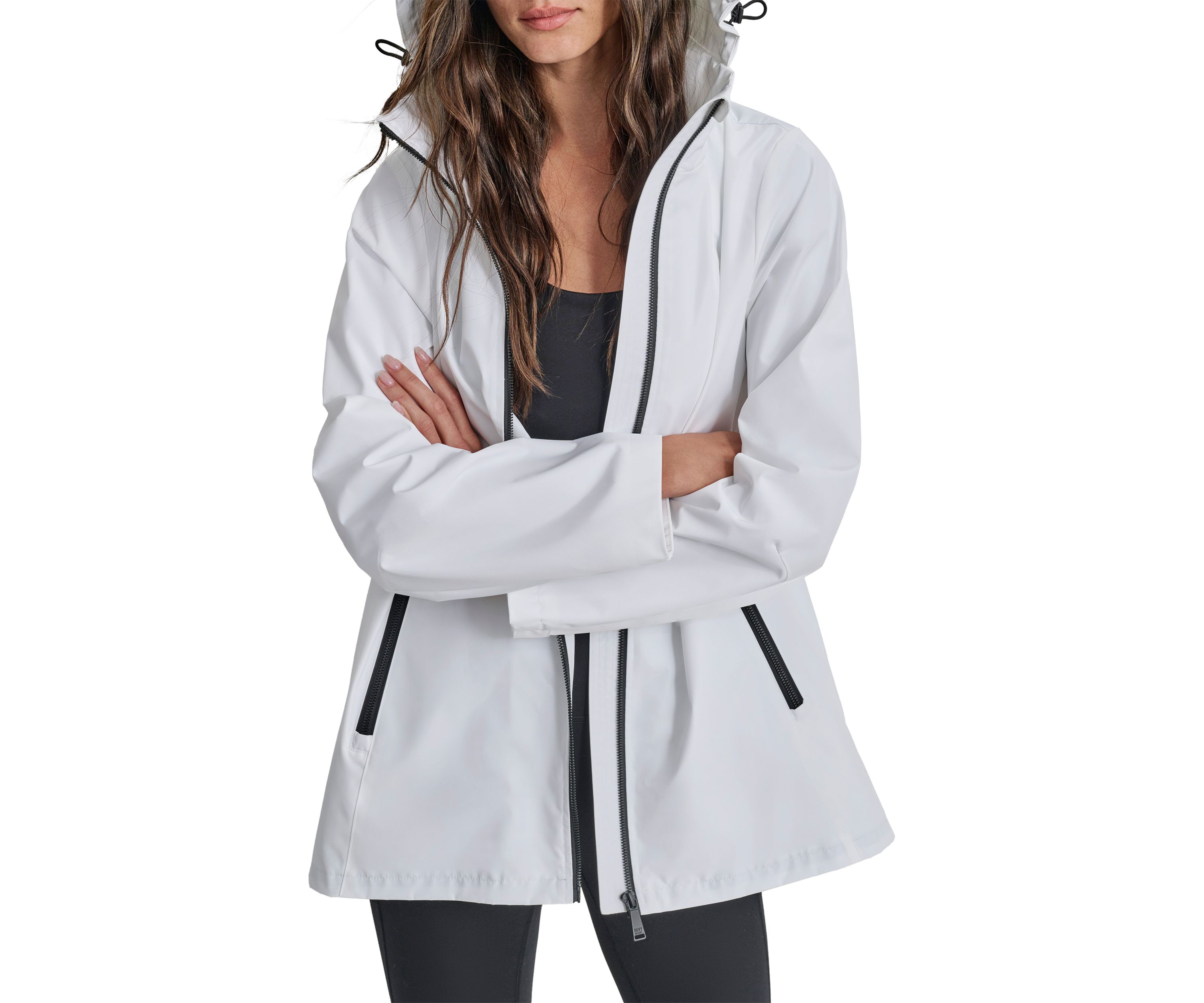 Womens Hooded Full Zip Spectator Jacket with Velcro® Cuff Detail