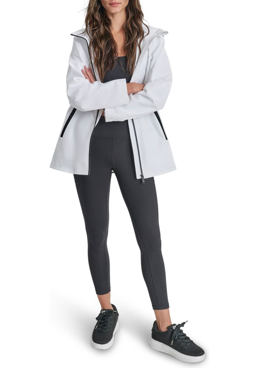 Womens Hooded Full Zip Spectator Jacket with Velcro® Cuff Detail