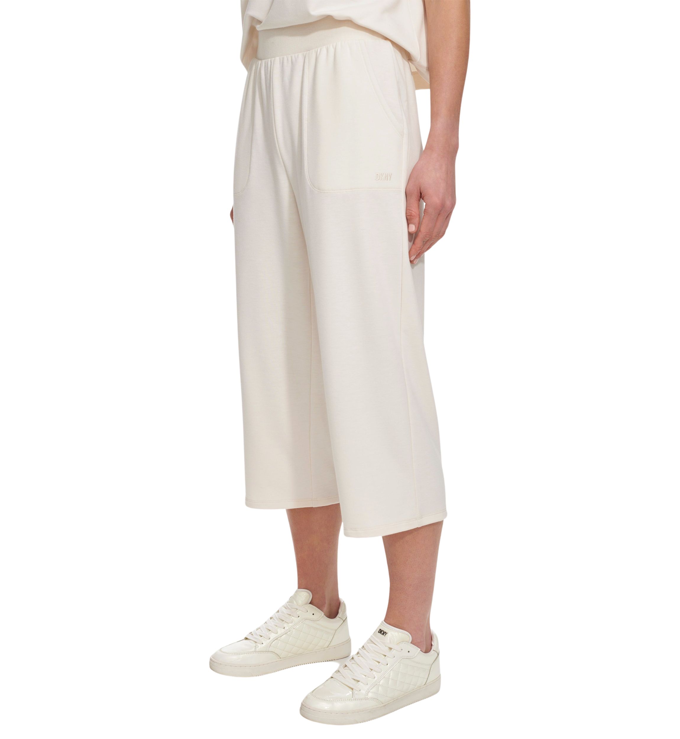 Cropped Wide Leg Pants with Pockets 