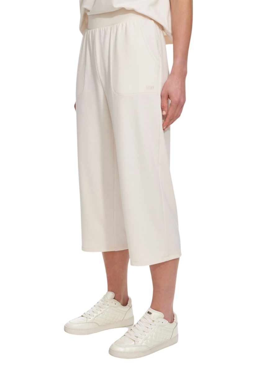 Cropped Wide Leg Pants with Pockets 