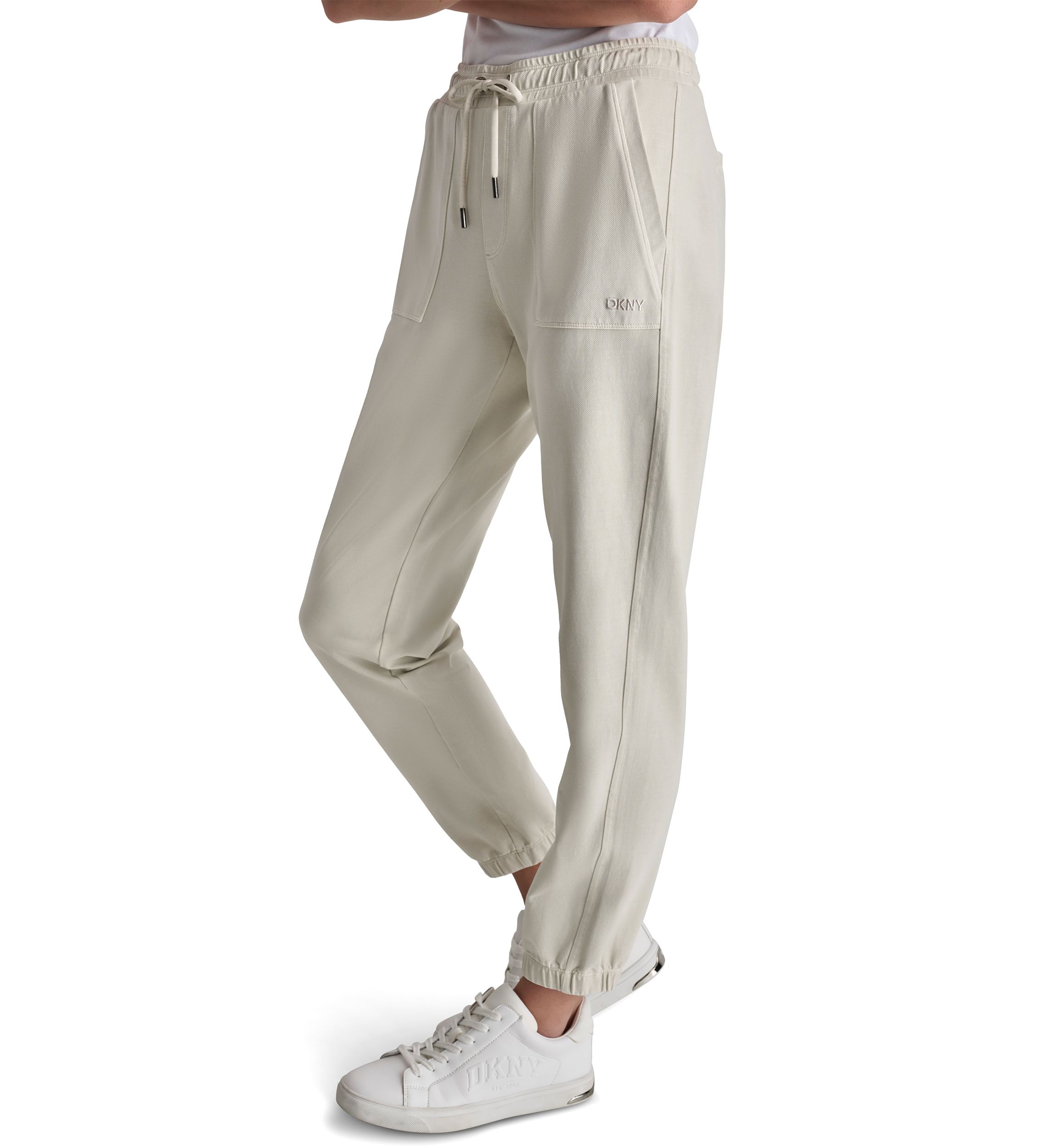 Smocked Waistband Joggers with Pockets 