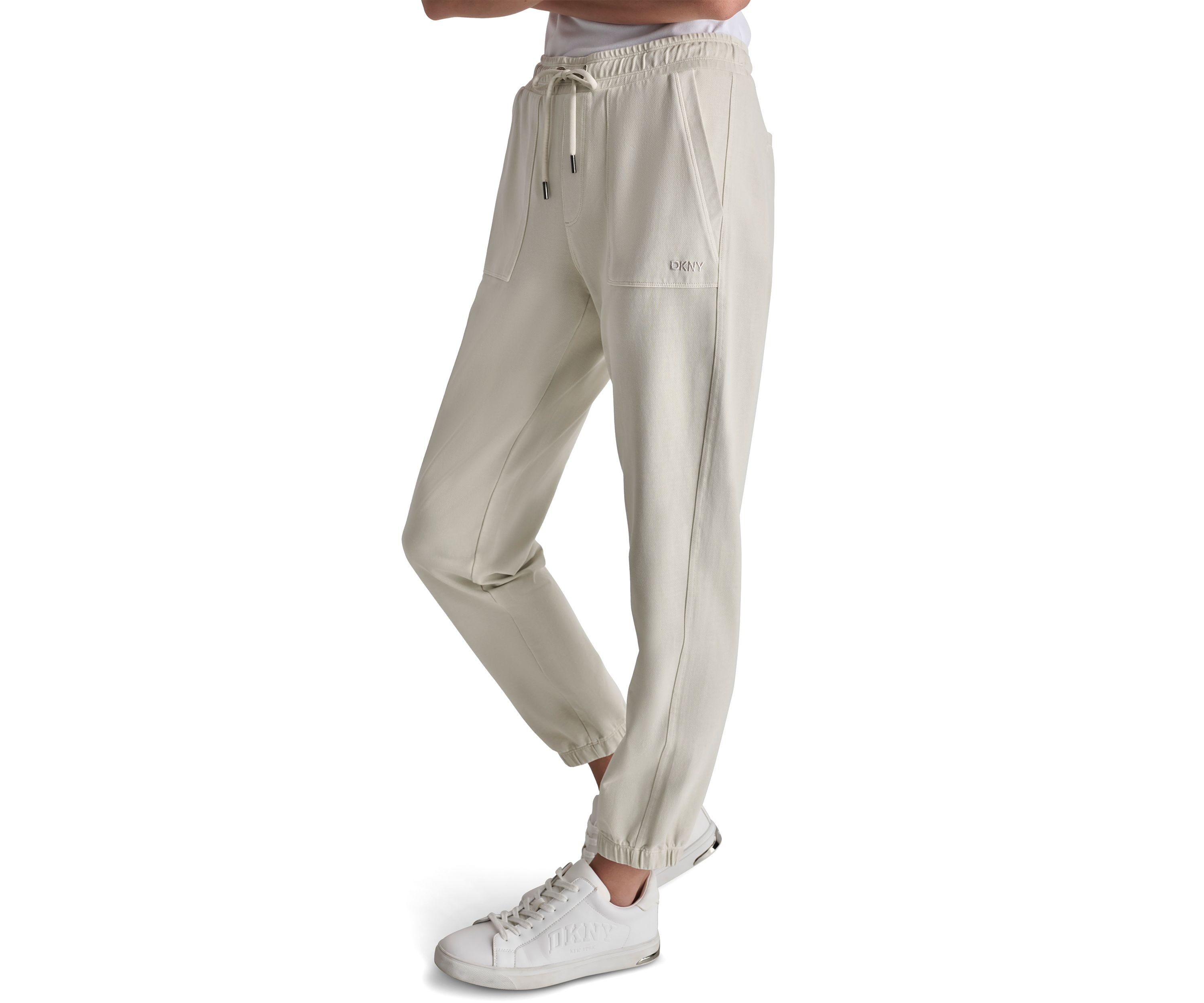 Smocked Waistband Joggers with Pockets 