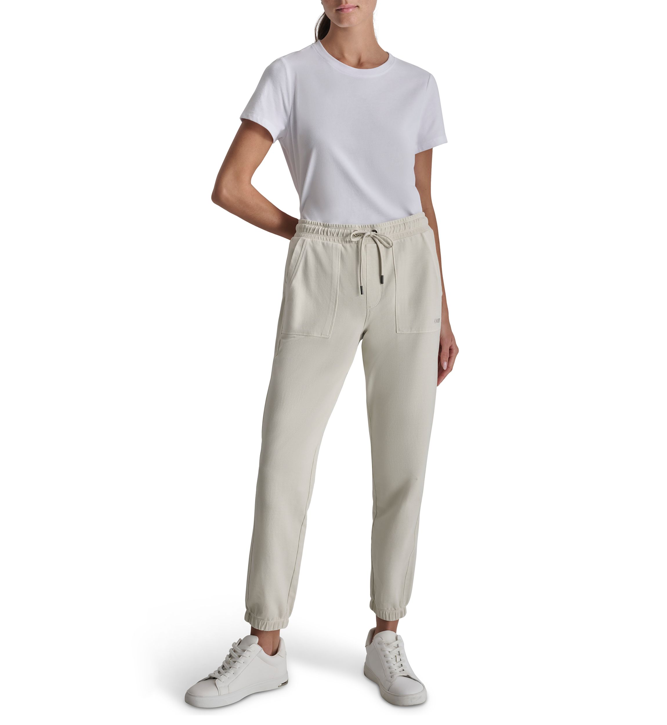 Smocked Waistband Joggers with Pockets 