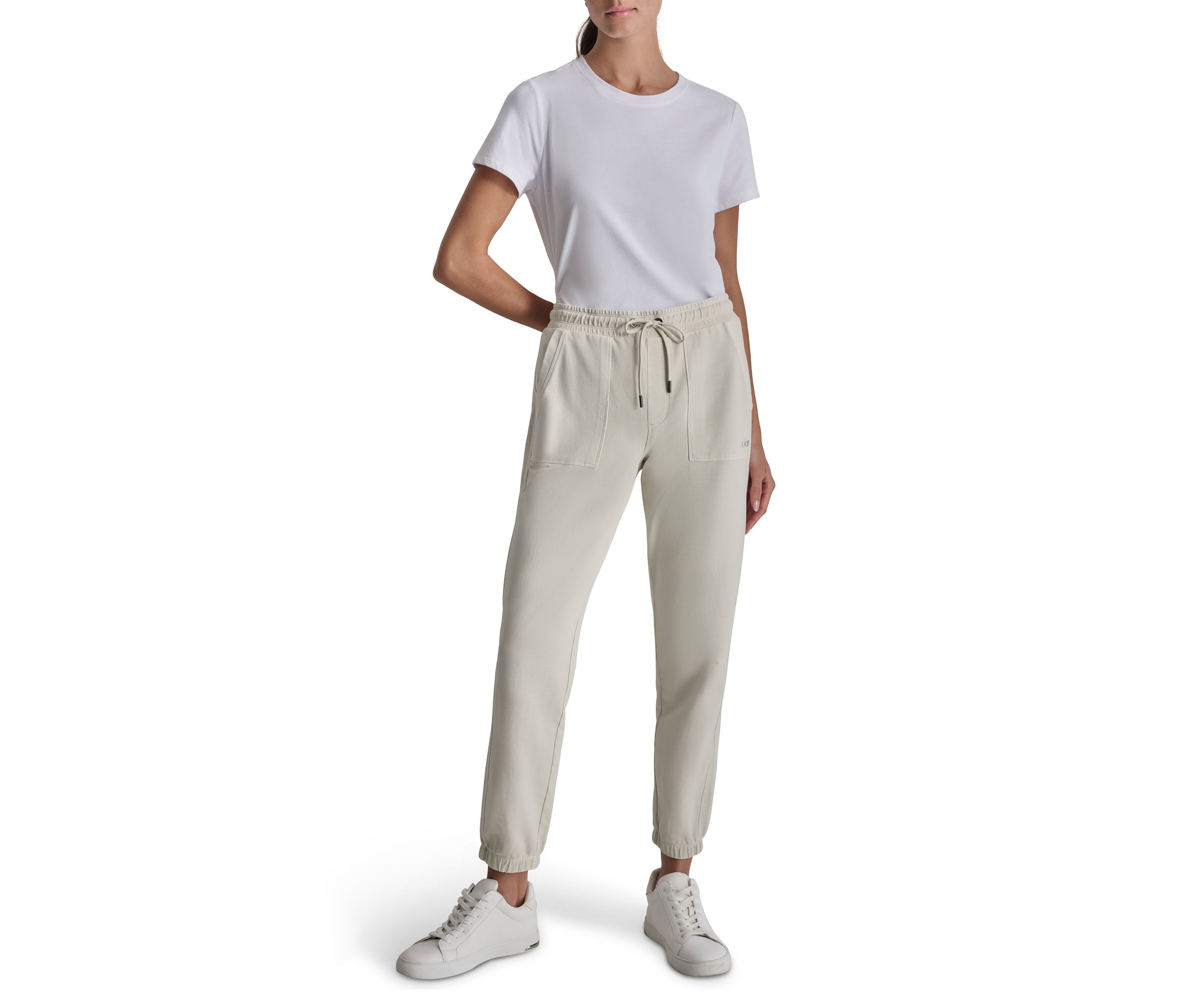 Smocked Waistband Joggers with Pockets 